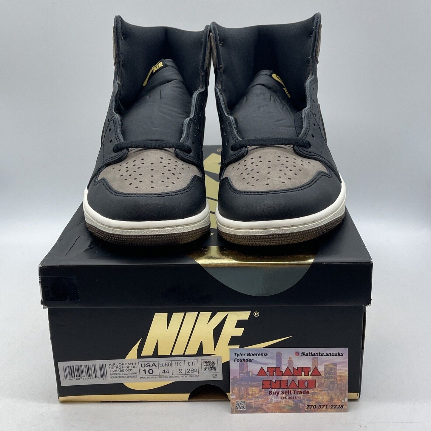 Size 10 - Jordan 1 Retro OG High Palomino Brown Black Suede (DZ5485-020)