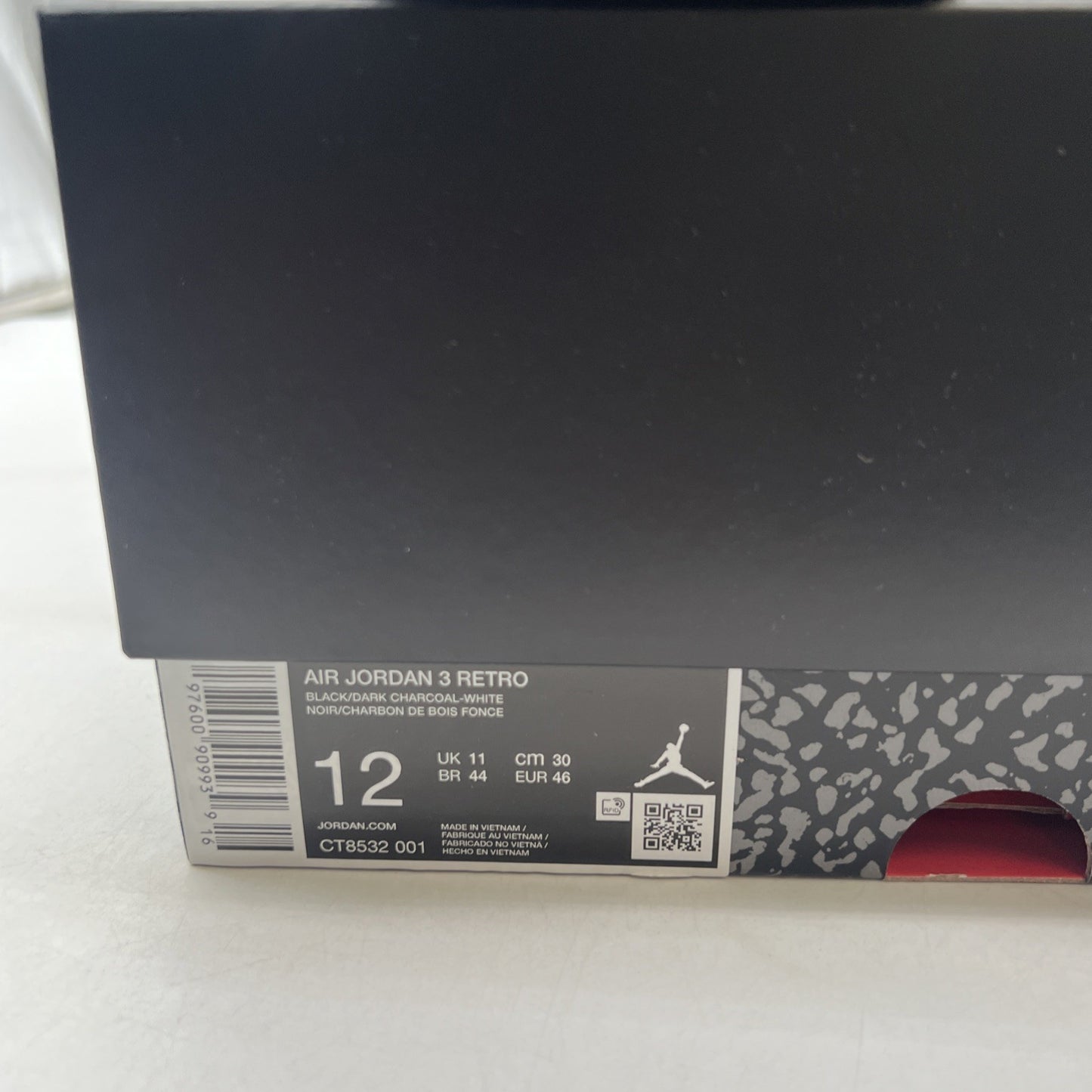 Size 12 - Air Jordan 3 Retro 2025 Black Cat (CT8532-001)