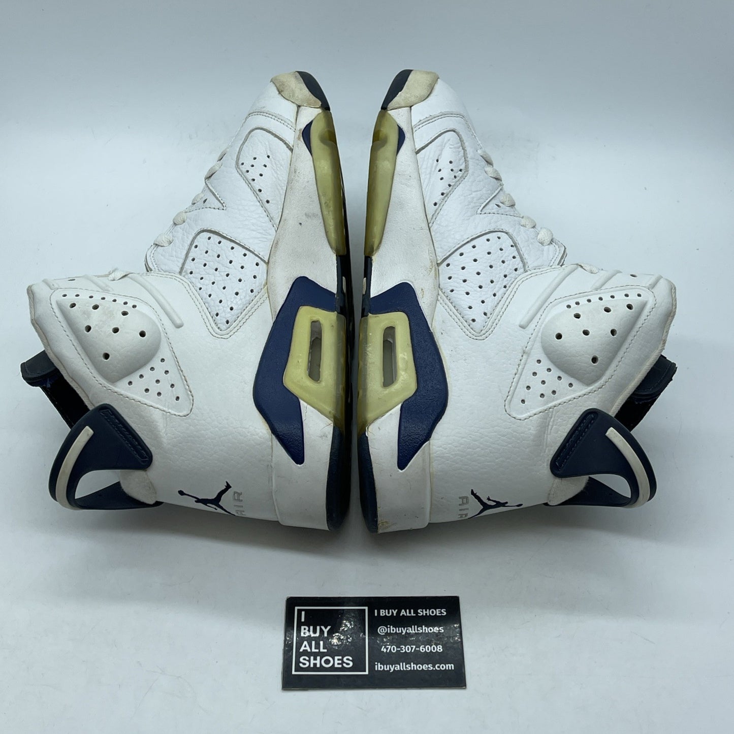 Size 10.5 - Air Jordan 6 Retro 2000 Midnight Navy White Leather (136038-141)