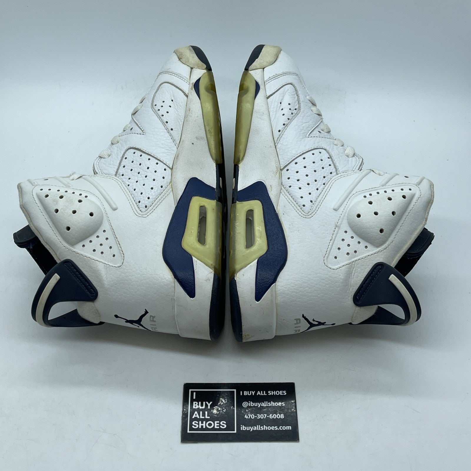Size 10.5 - Air Jordan 6 Retro 2000 Midnight Navy White Leather (136038-141)