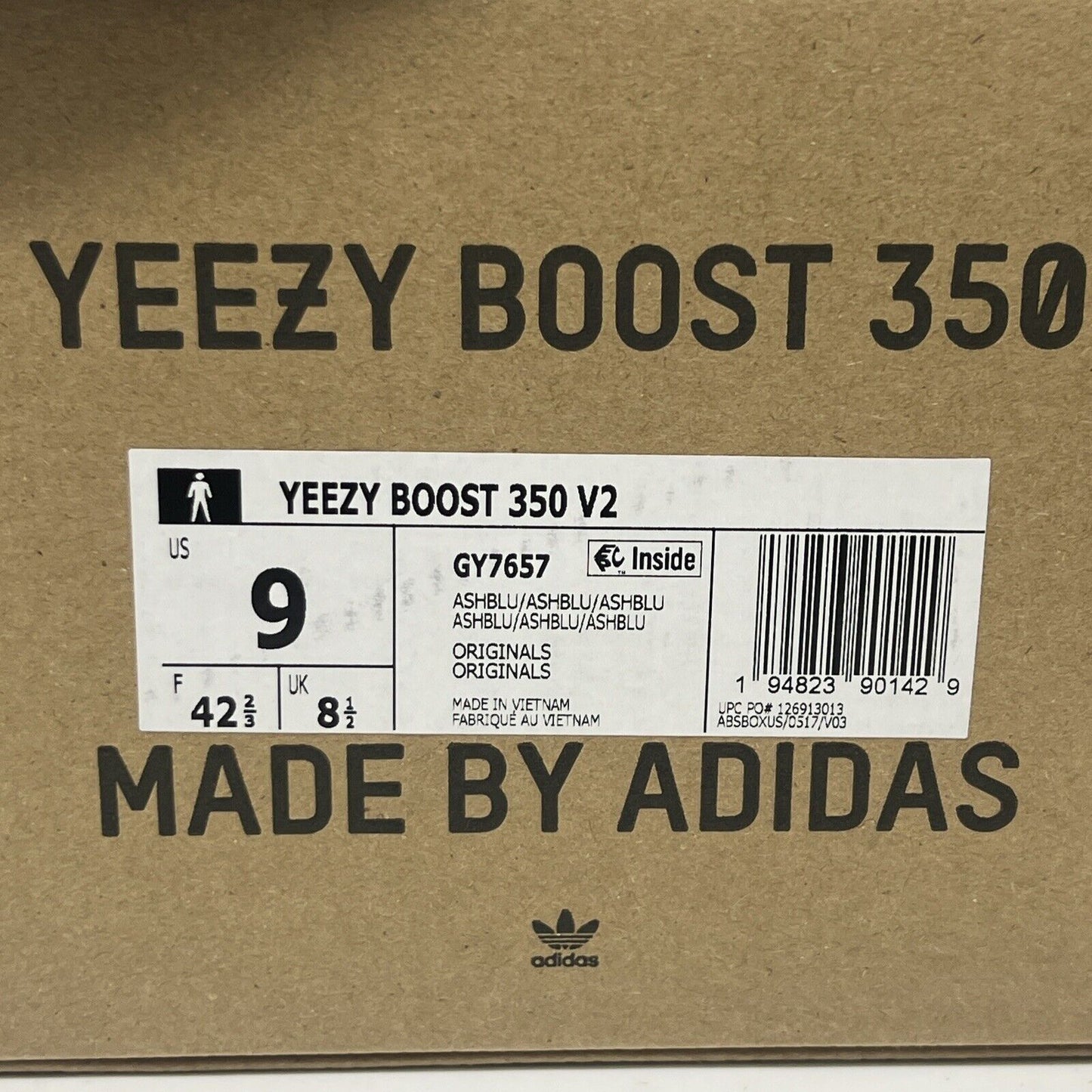 Size 9 - adidas Yeezy Boost 350 V2 Ash Blue Brand New Og All Ds Blue Grey