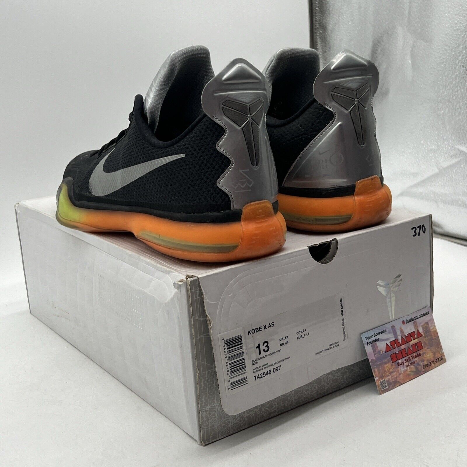 Size 13 - Nike Kobe 10 All Star Orange Black Silver (742546-097)