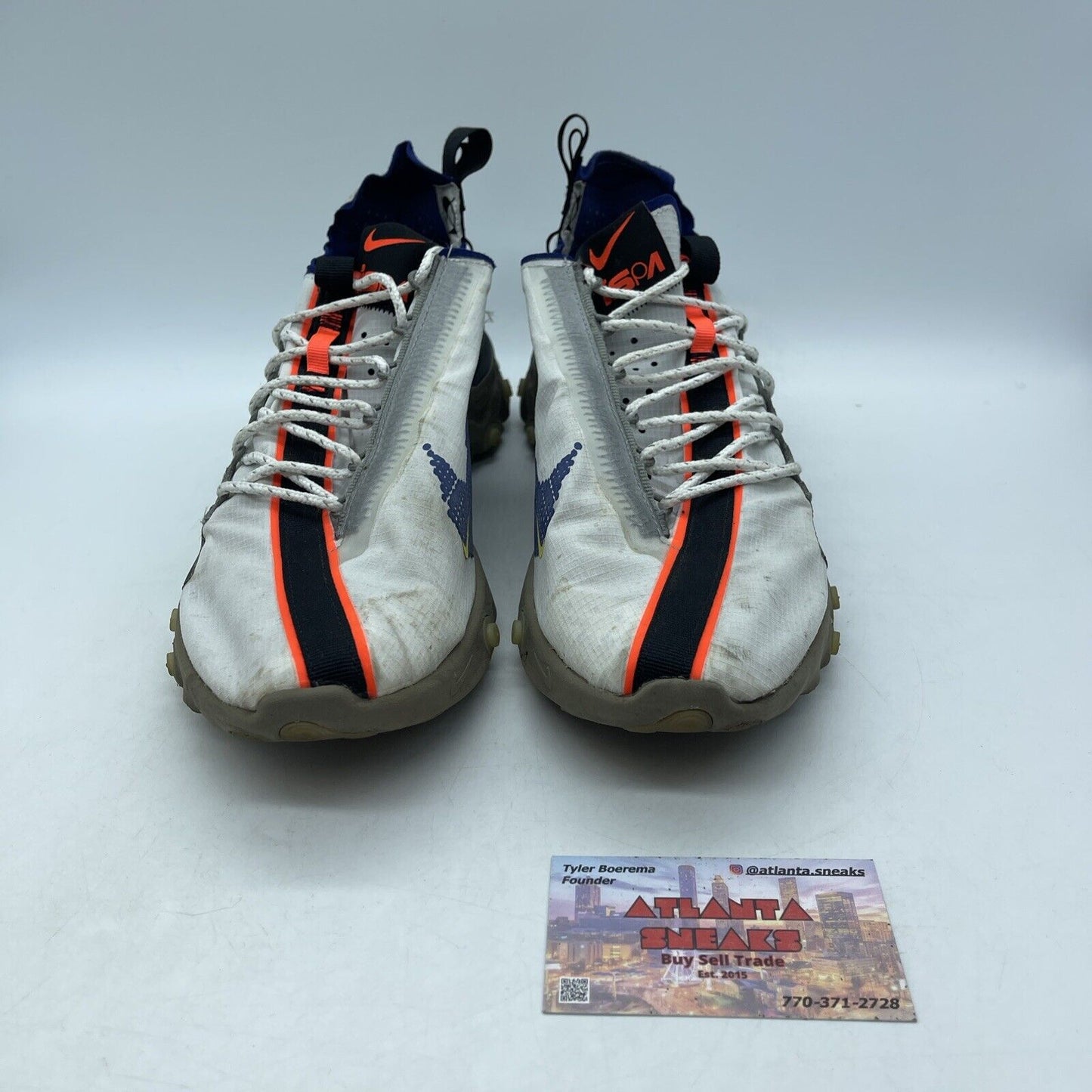 Size 11 - Nike React WR ISPA Summit White Orange Blue Black Suede (AR8555-100)