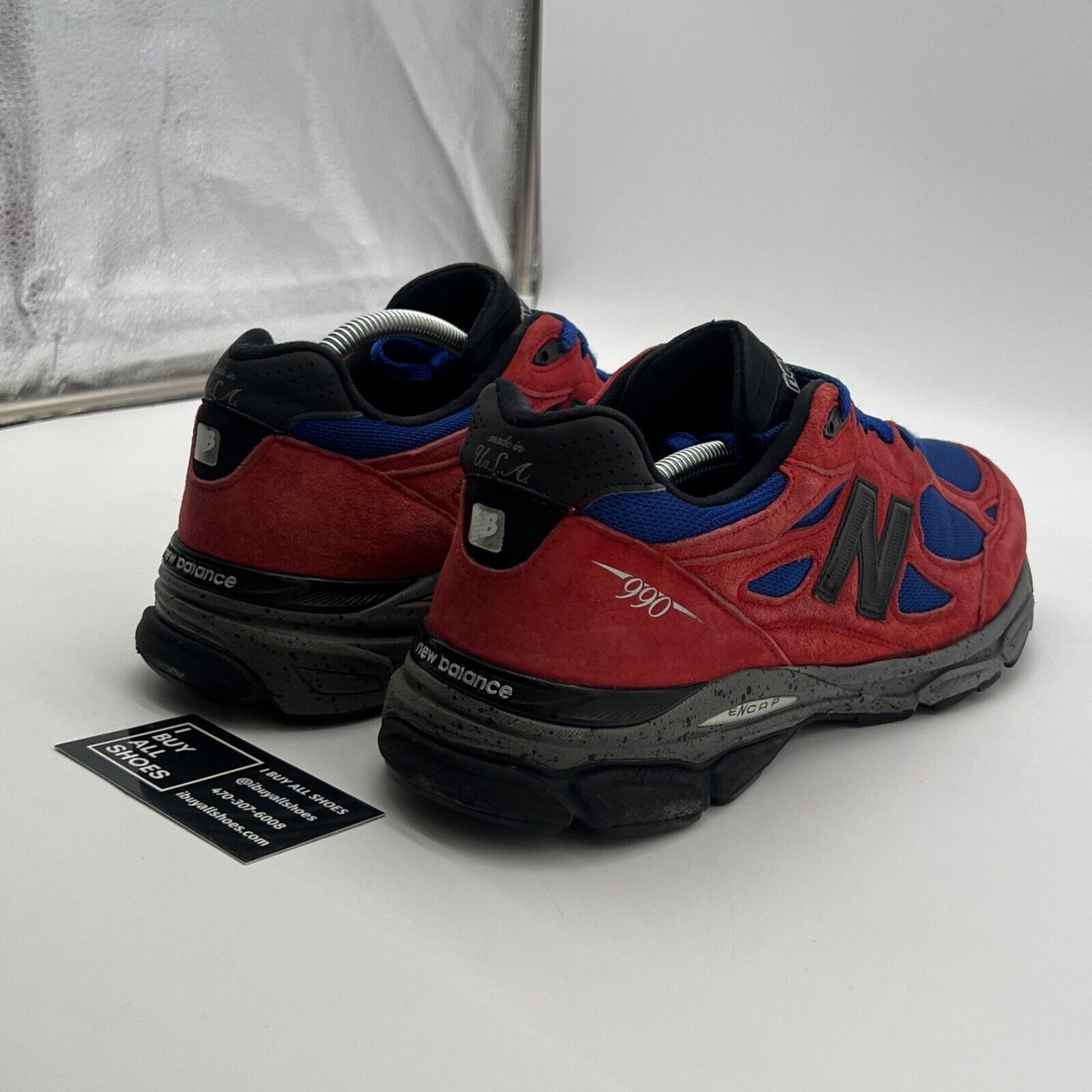 Size 12 - New Balance 990v3 Made In USA Red Suede (US990MC3)