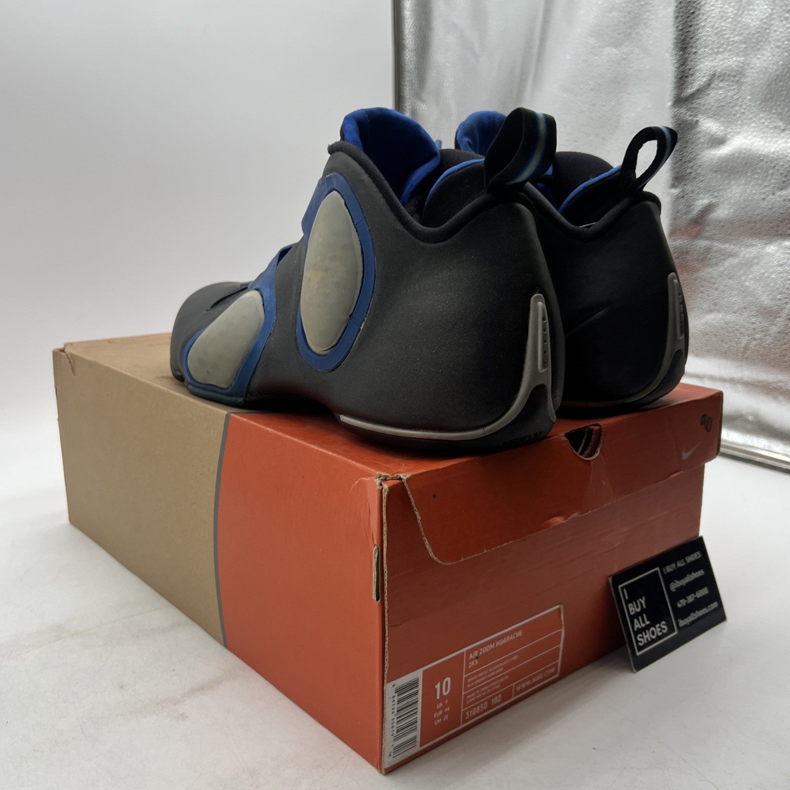 Size 10 - Nike Air Zoom Huarache 2K5 White Black (310850-102)