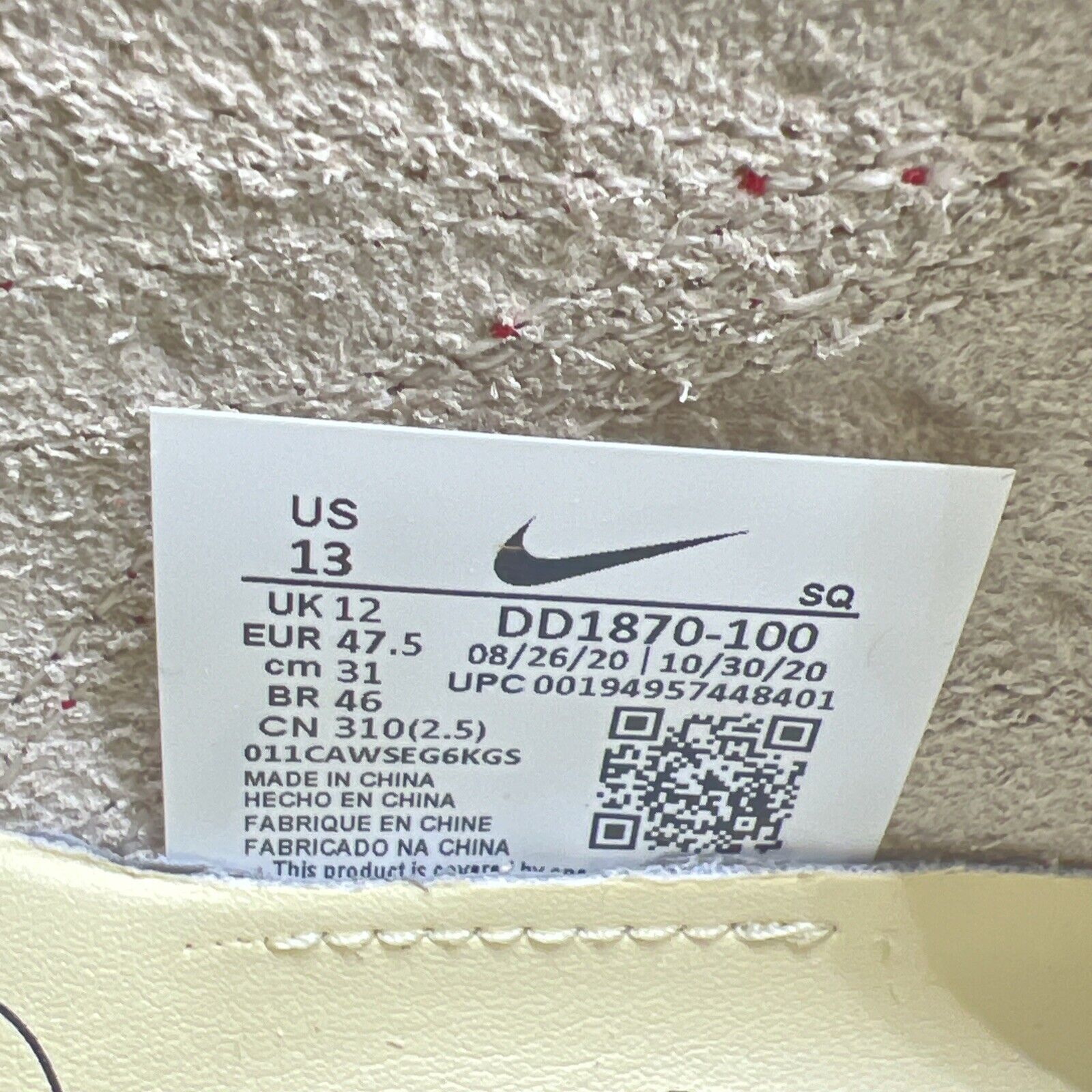 Size 13 - Nike CLOT x Air Max 1 2021 Kiss of Death (DD1870-100)