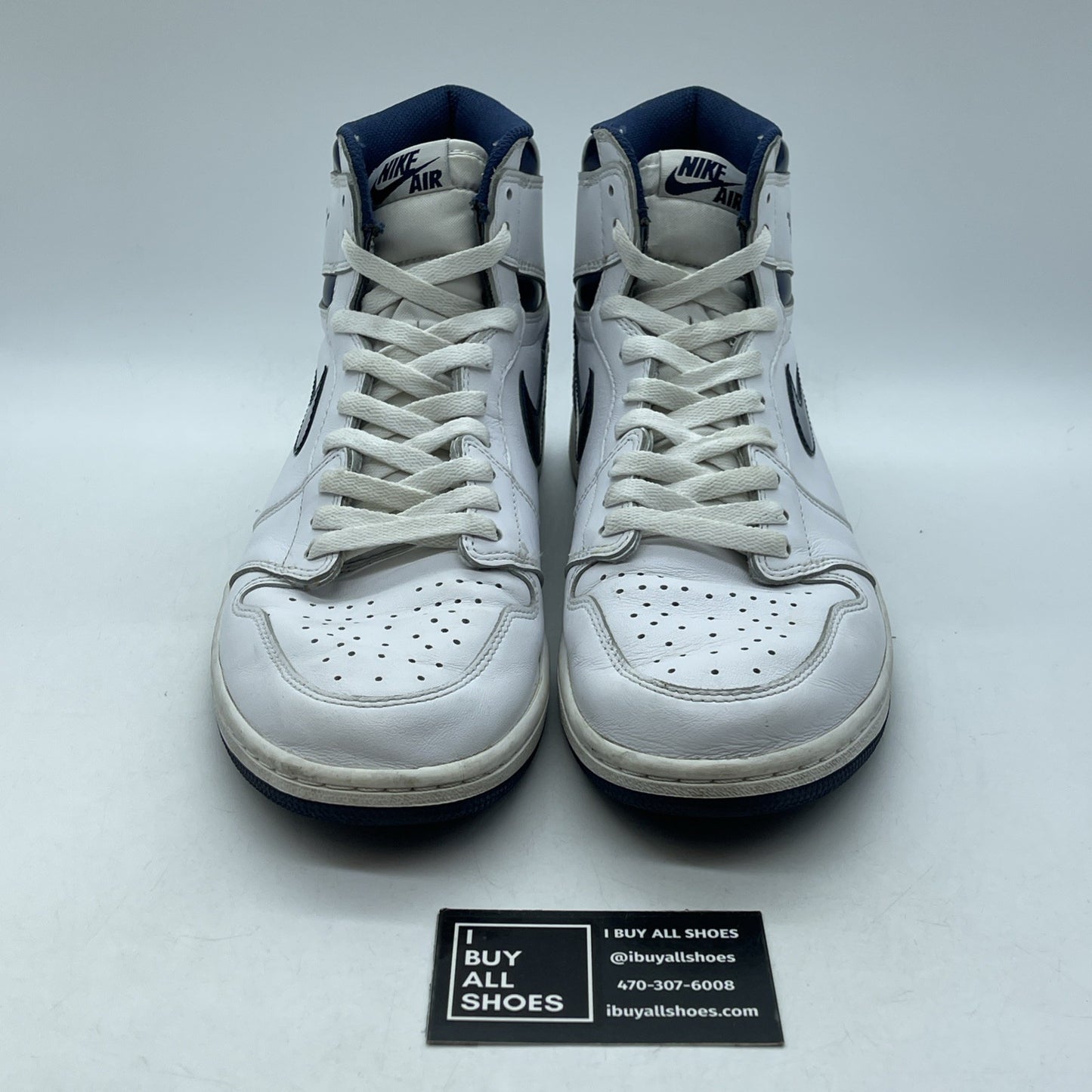 Size 10.5 - Air Jordan 1 Retro OG High Metallic Navy Blue (555088-106)