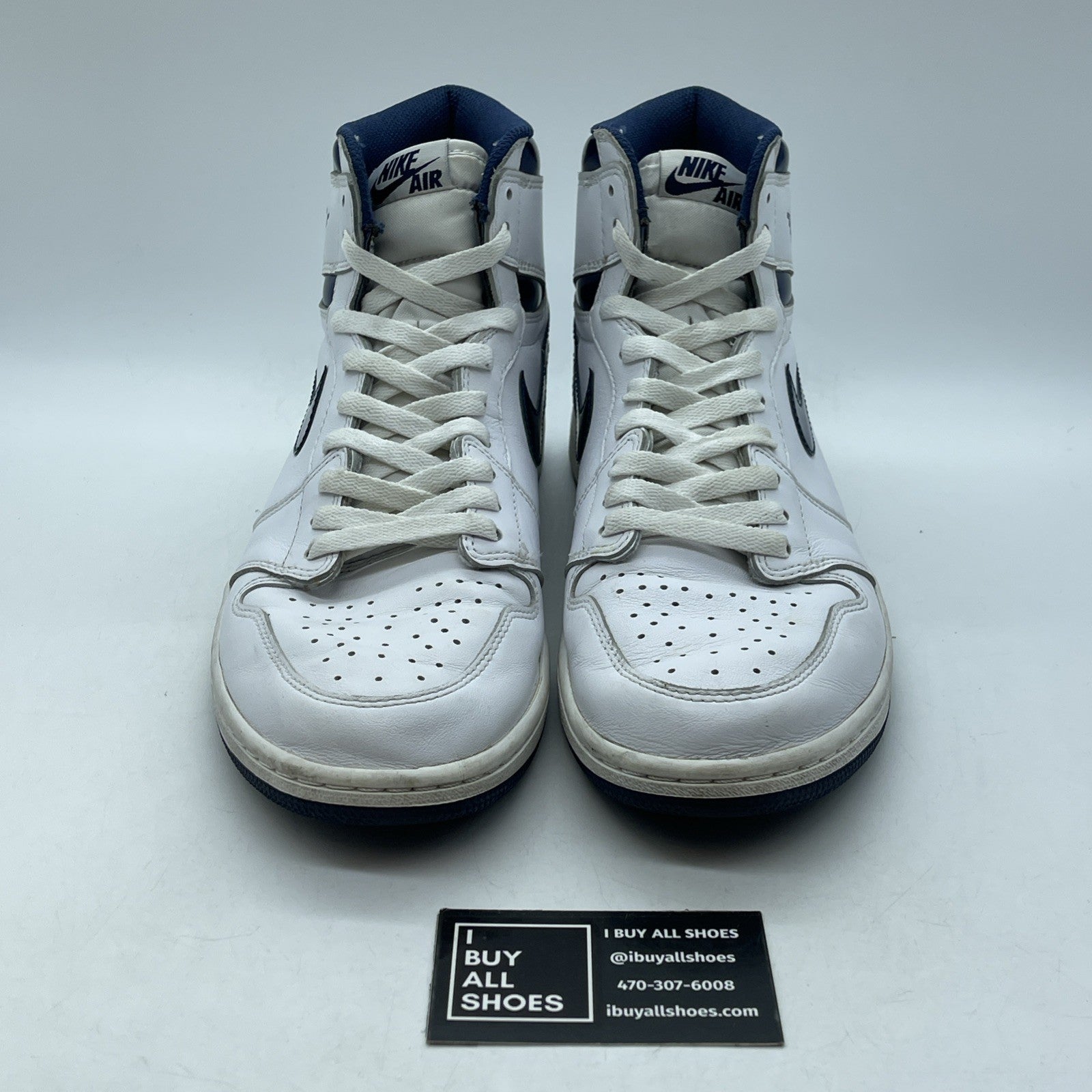 Size 10.5 - Air Jordan 1 Retro OG High Metallic Navy Blue (555088-106)