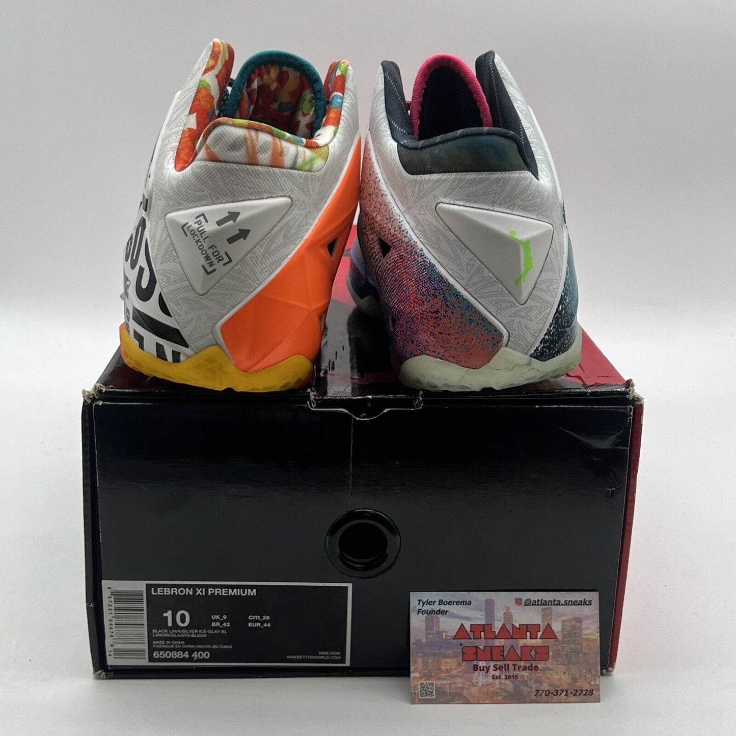 Size 10 - Nike LeBron 11 Premium What The LeBron (650884-400)