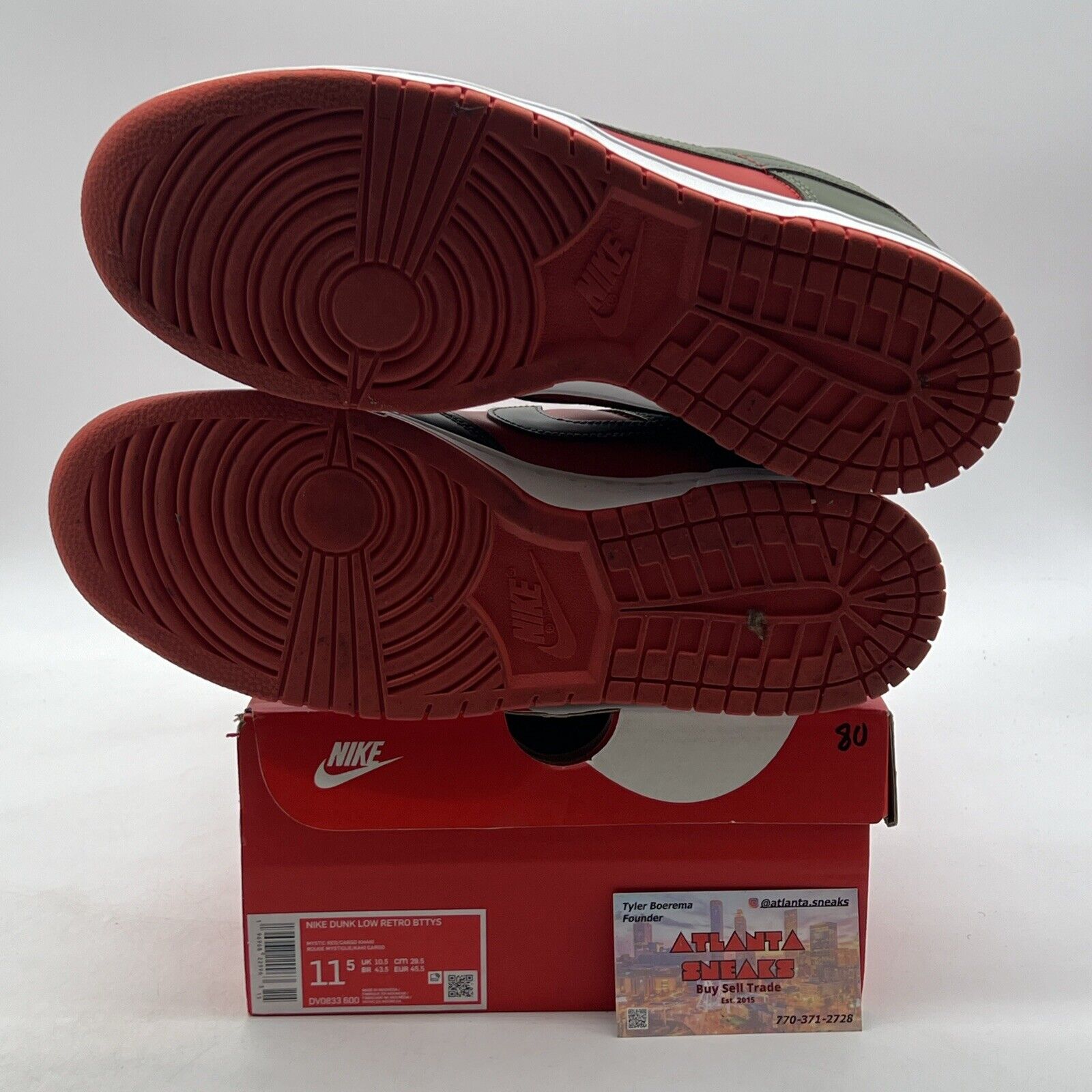 Size 11.5 - Nike Dunk Low Cargo Khaki Mystic Red (DV0833-600)