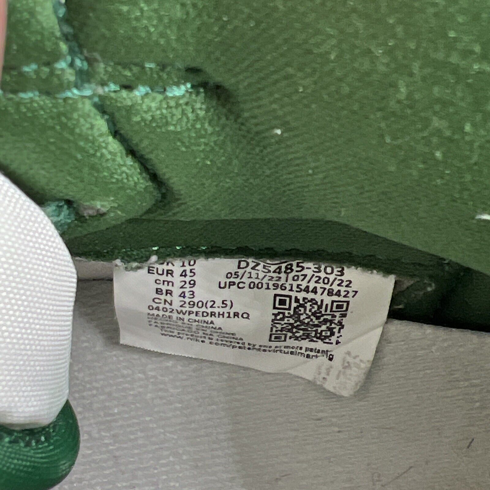 Size 11 - Jordan 1 Retro OG High Gorge Green (DZ5485-303)