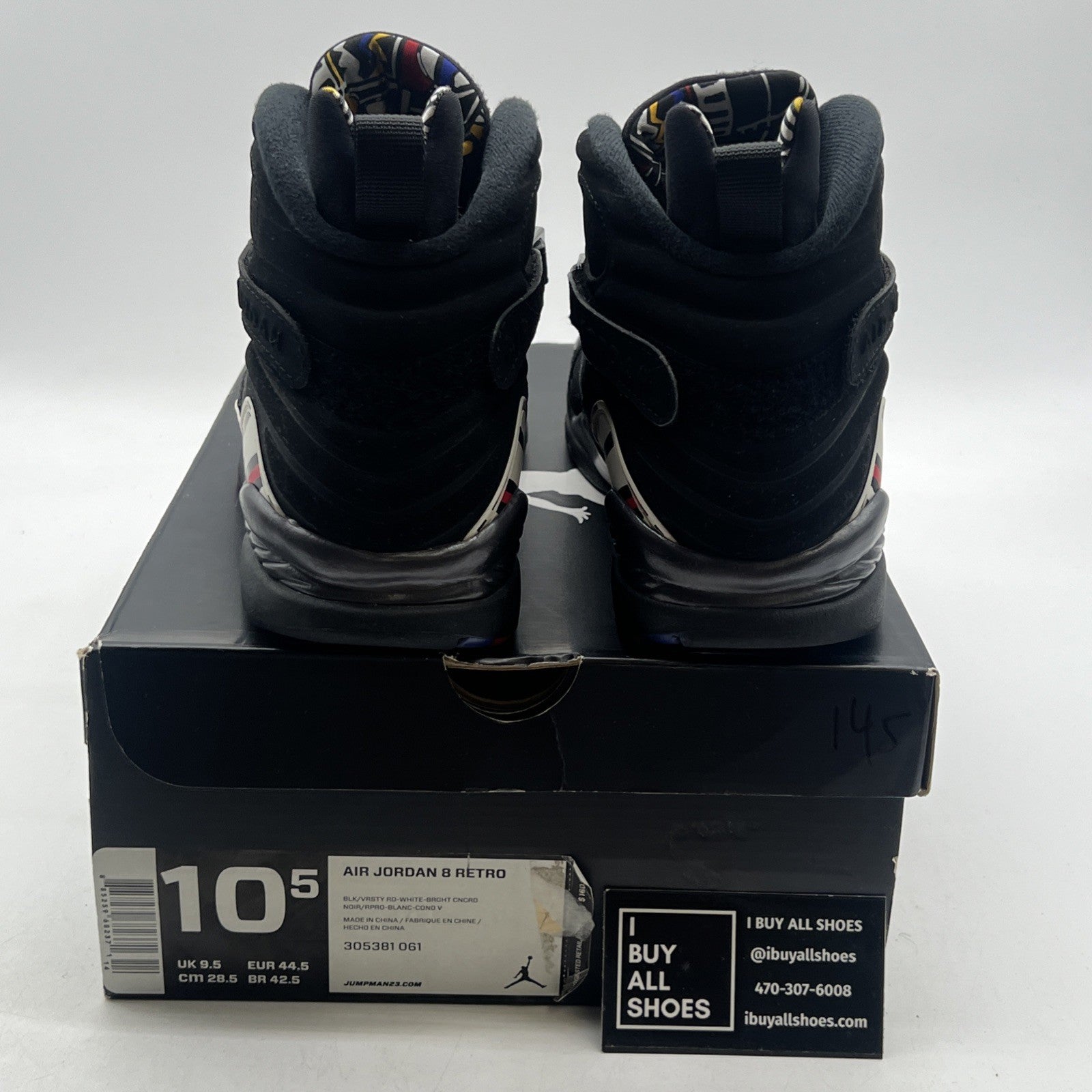 Size 10.5 - Air Jordan 8 Retro 2013 Playoff (305381-061)