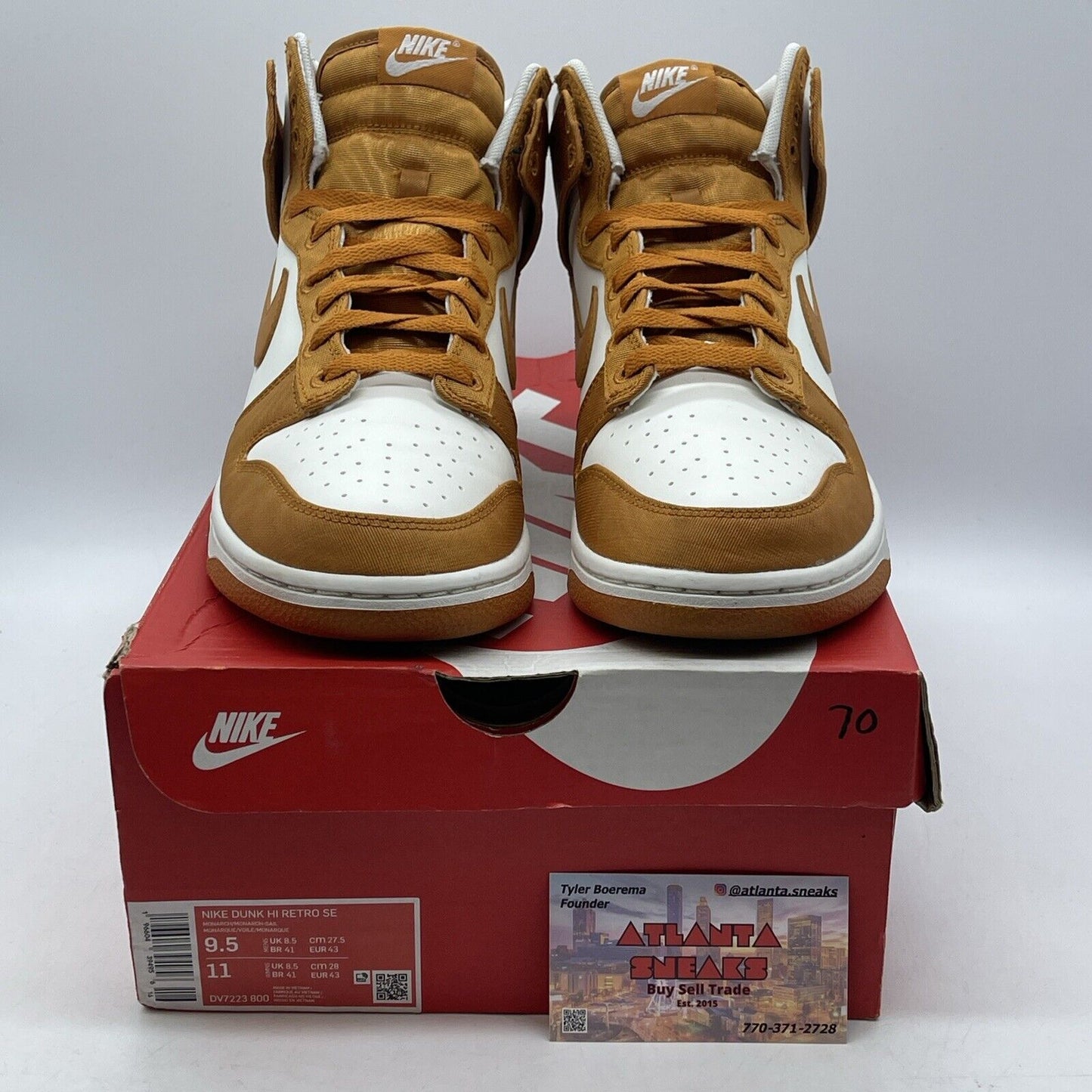 Size 9.5 - Nike Dunk High Monarch Canvas White (DV7223-800)