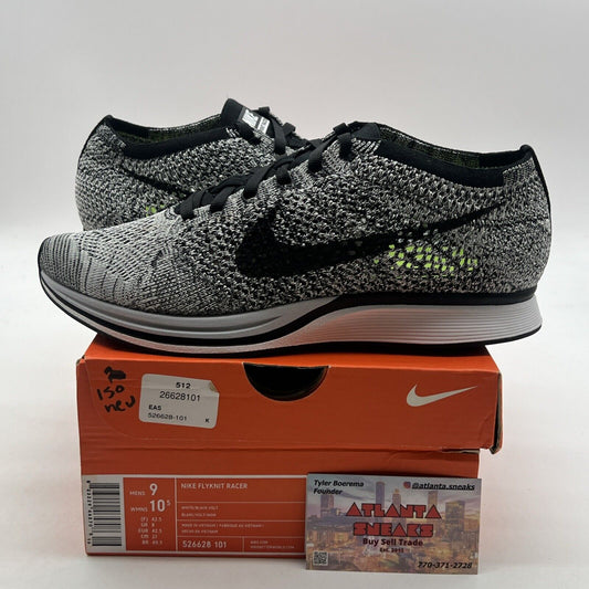 Size 9 - Nike Flyknit Racer Oreo 1.0 (526628-101)