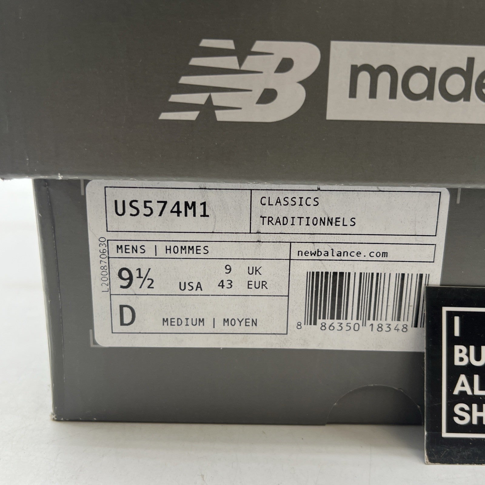 Size 9.5 - New Balance NB1 574 Custom Multicolor (US574M1)