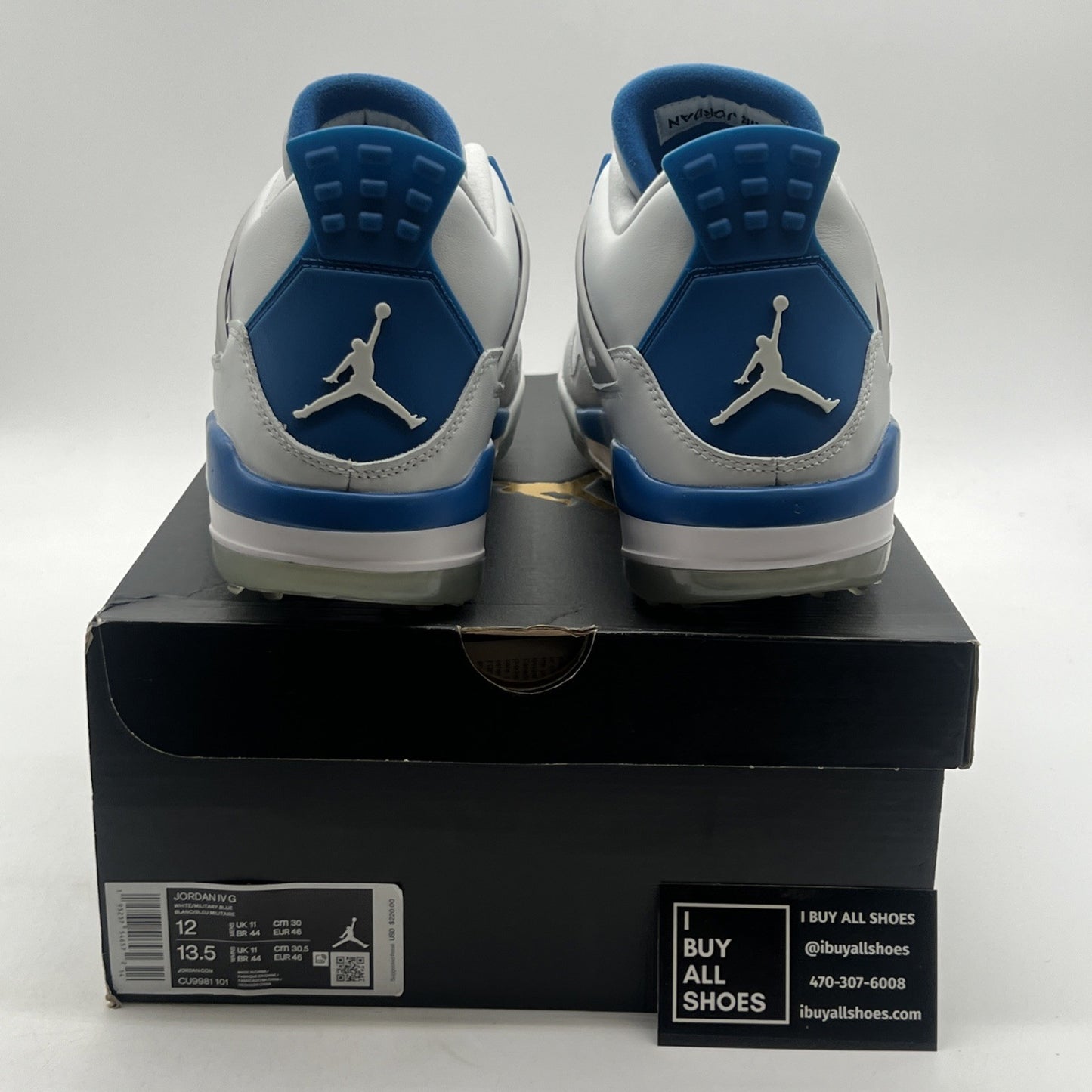 Size 12 - Air Jordan 4 Golf Military Blue (CU9981-101)