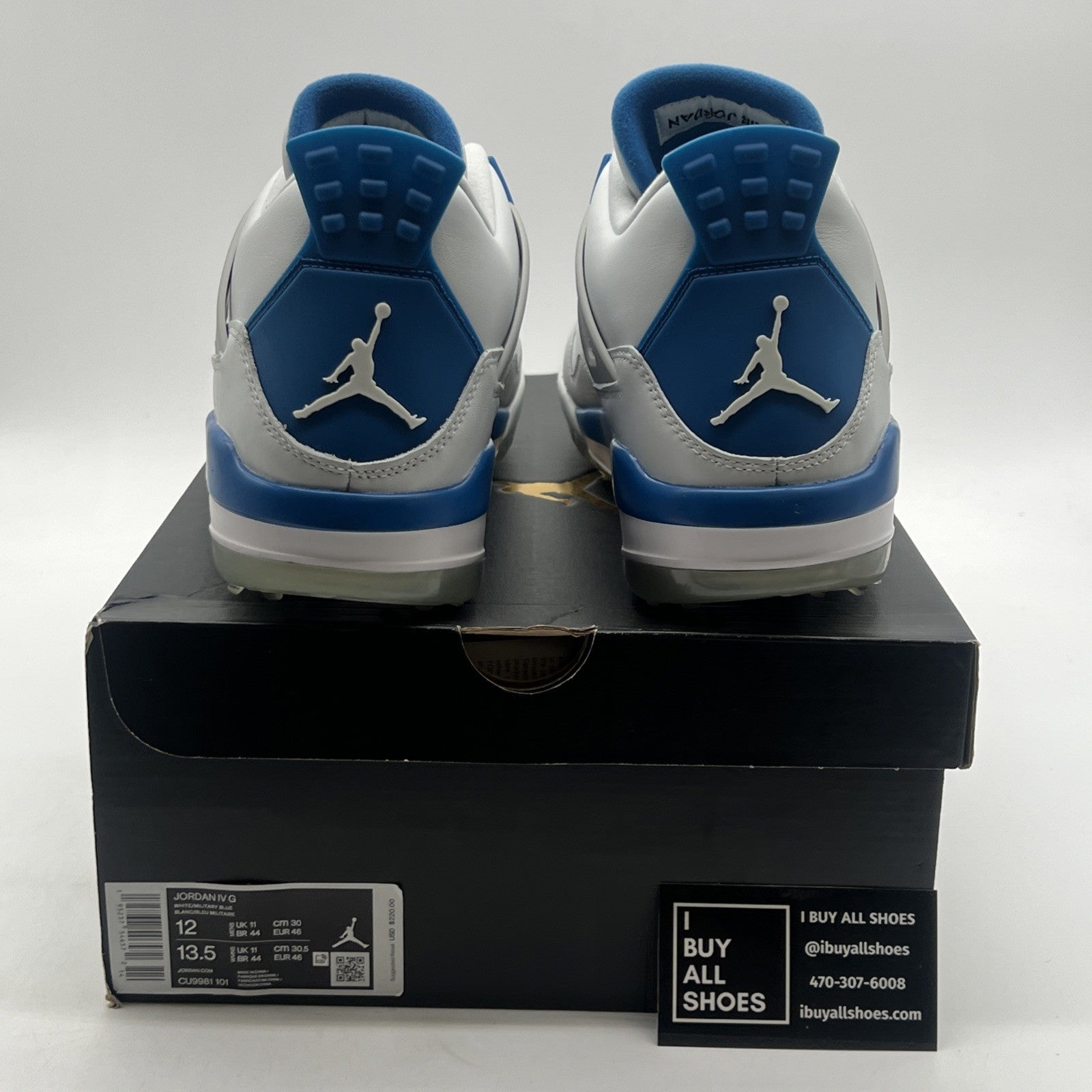 Size 12 - Air Jordan 4 Golf Military Blue (CU9981-101)