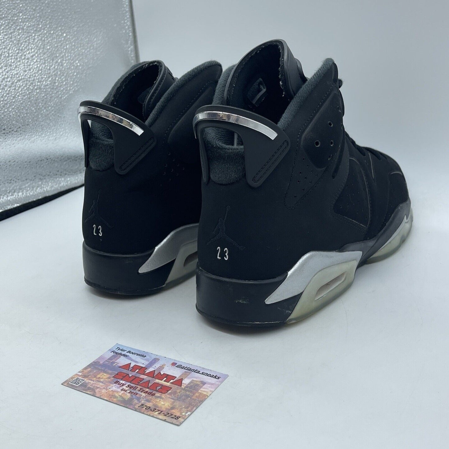Size 11 - Jordan 6 Retro Mid Chrome Silver Black Suede Leather (DX2836-001)