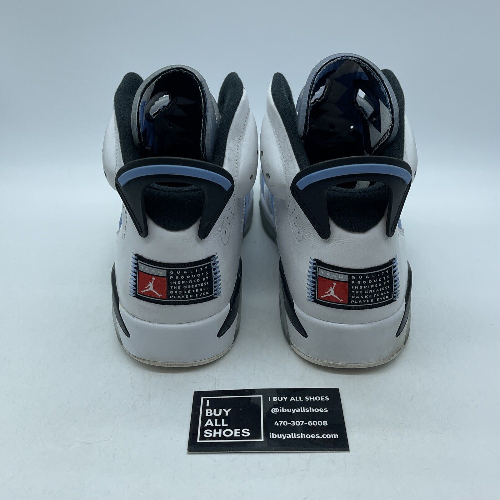 Size 10 - Jordan 6 Retro Mid UNC Home Blue White Black Suede Leather (CT8529-410