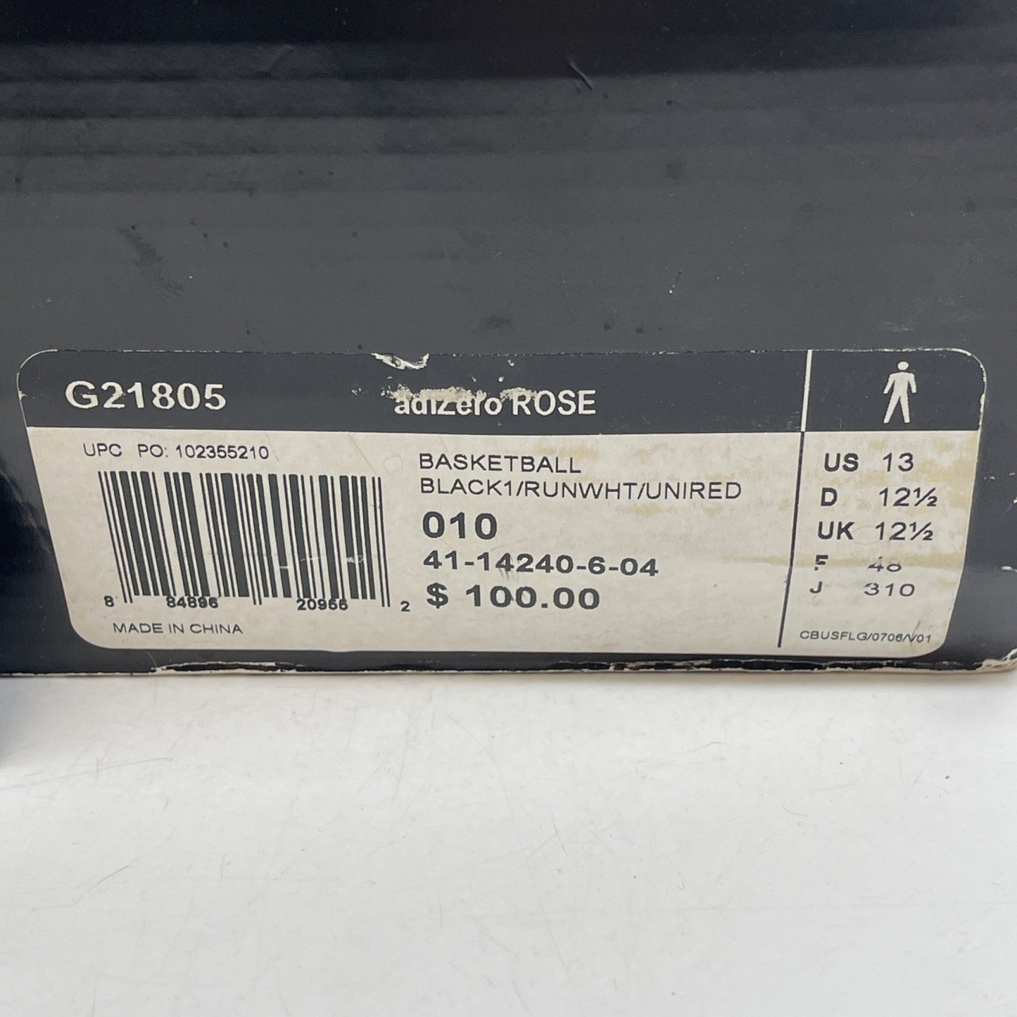 Size 13 - Adidas Adizero Rose Black (G21805)