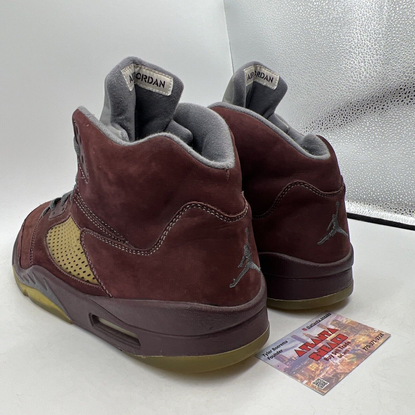 Size 14 - Air Jordan 5 Retro LS 2006 Burgundy Grey Suede  (314259-602)