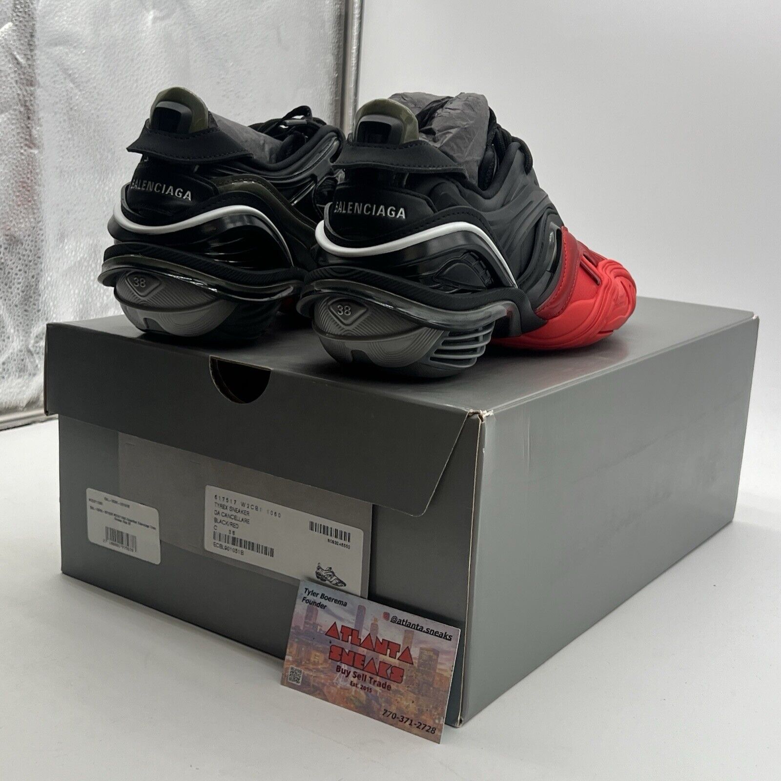 Size 8 - Balenciaga Tyrex Red/black.