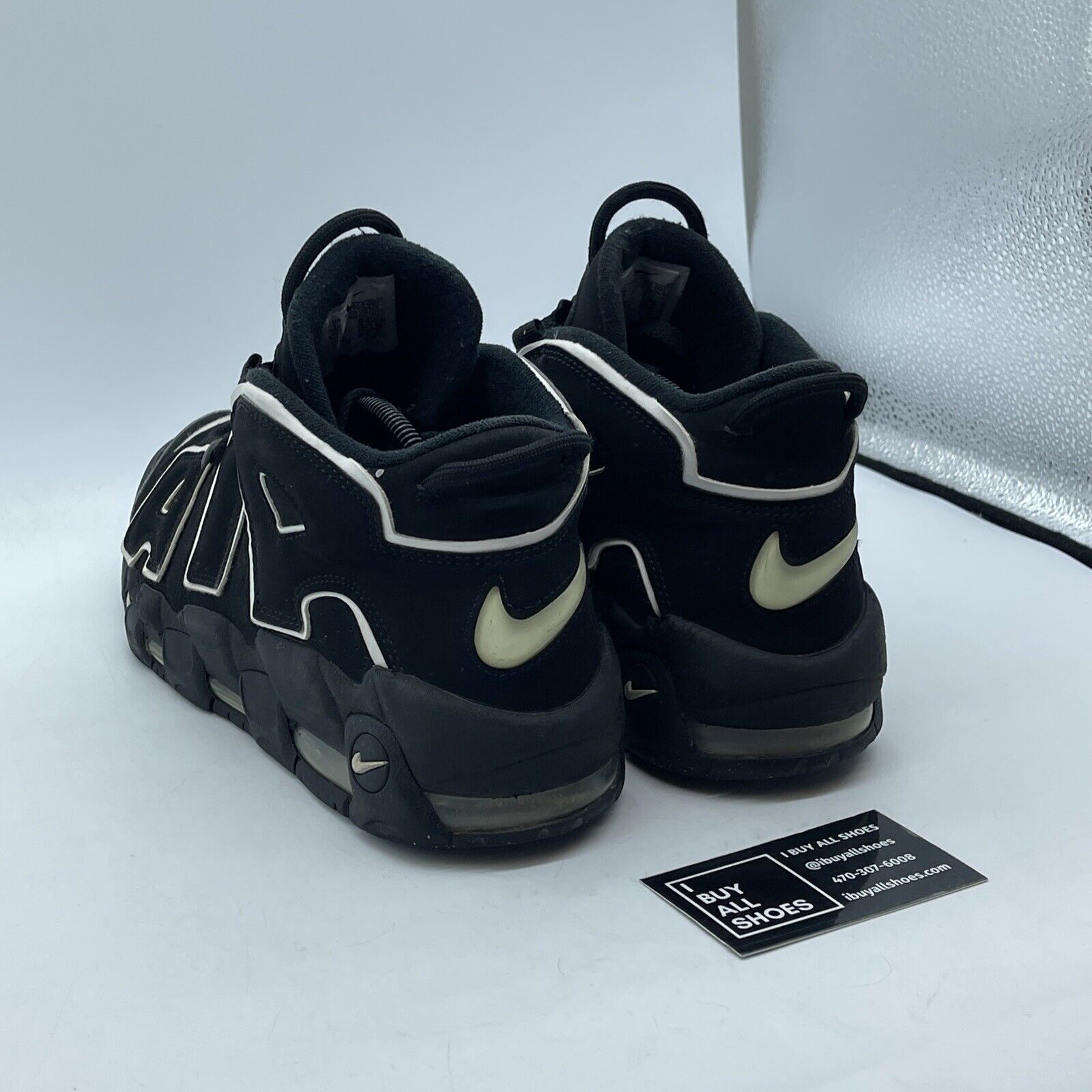 Size 10 - Nike Air More Uptempo Release Black White Suede (414962-002)