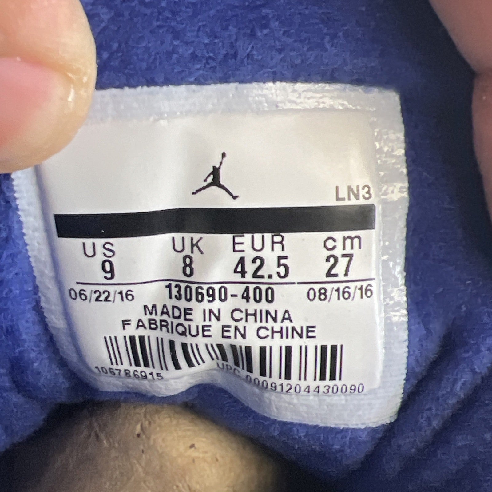 Size 9 - Air Jordan 12 Retro Deep Royal (130690-400)