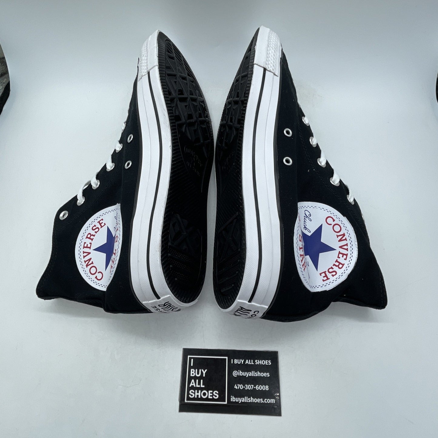 Size 13 - Converse Chuck Taylor All Star High Black White (165694C)