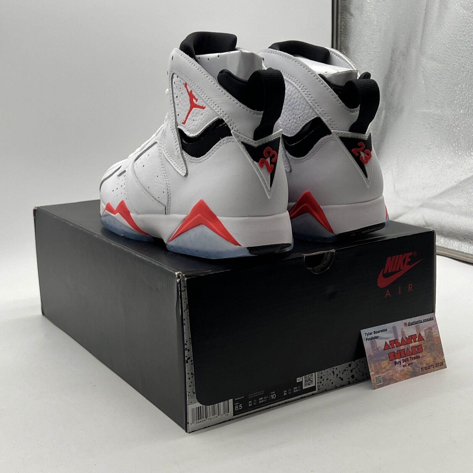 Size 8.5 - Air Jordan 7 Retro White Infrared (CU9307-160)