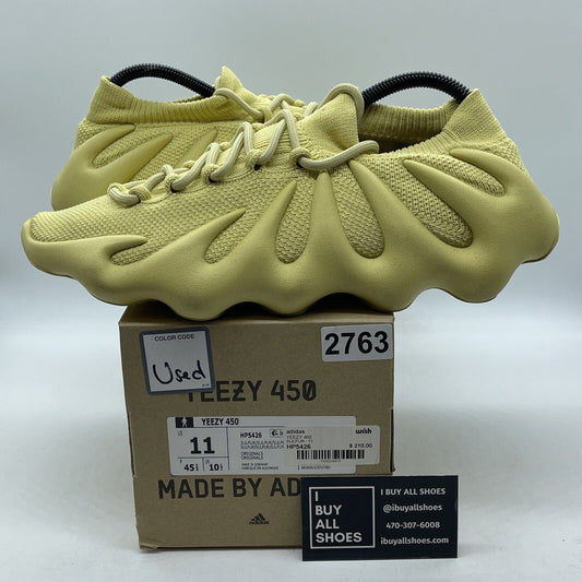 Size 11 - adidas Yeezy 450 Sulfur Yellow Suede (HP5426(