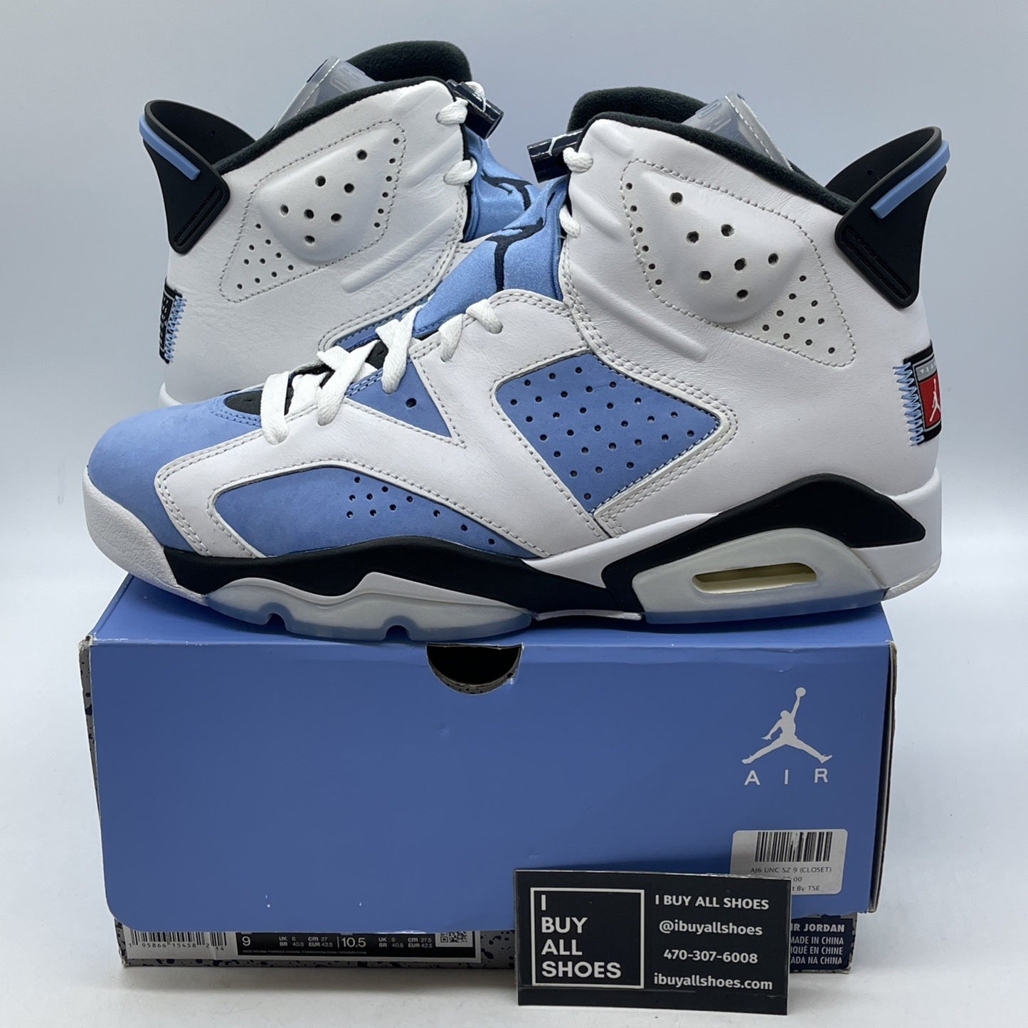 Size 9 - Air Jordan 6 Retro Mid UNC Home Suede Leather (CT8529-410)