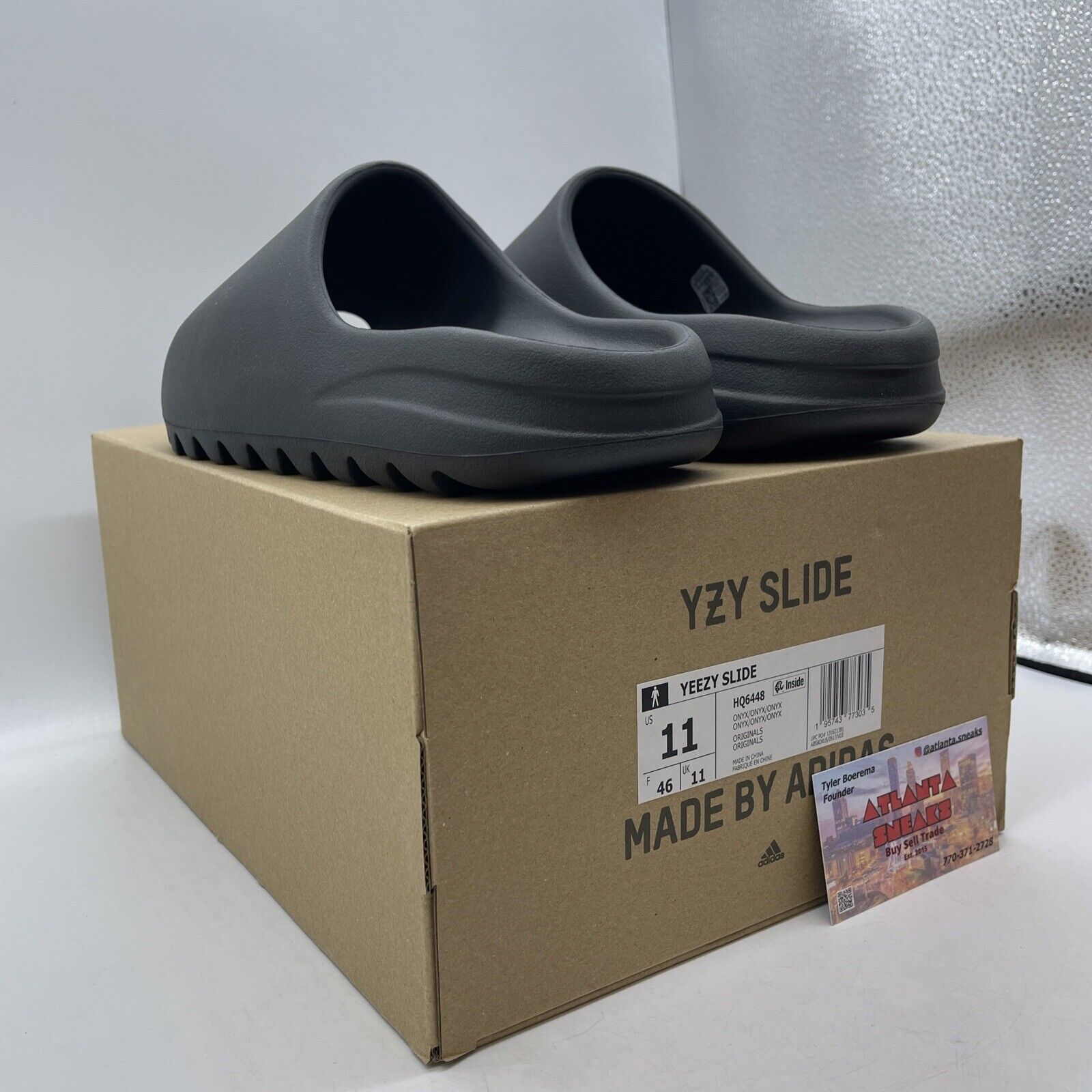 Size 11 - Adidas Yeezy Slide Onyx Black (HQ6448)