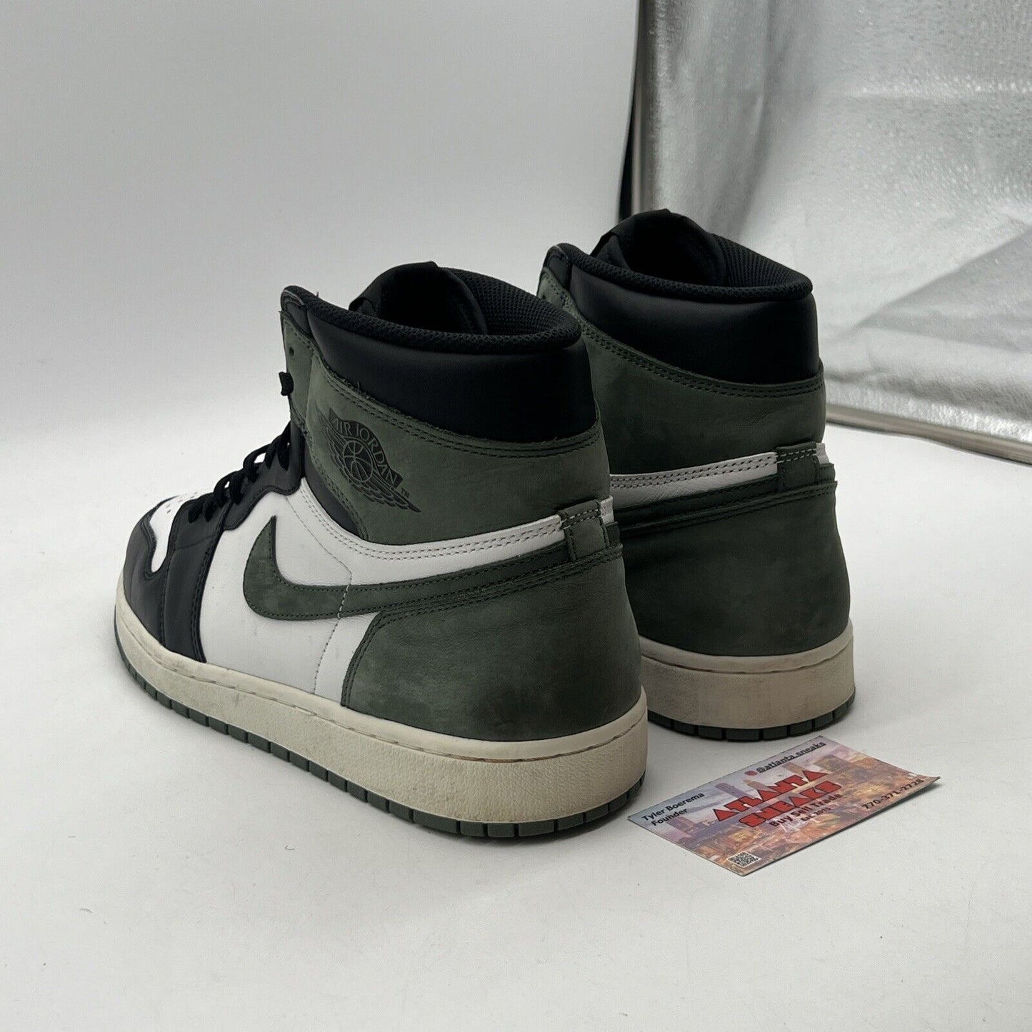 Size 12 -Air Jordan 1 Retro OG High Best Hand in the Game -Clay Green 555088-135