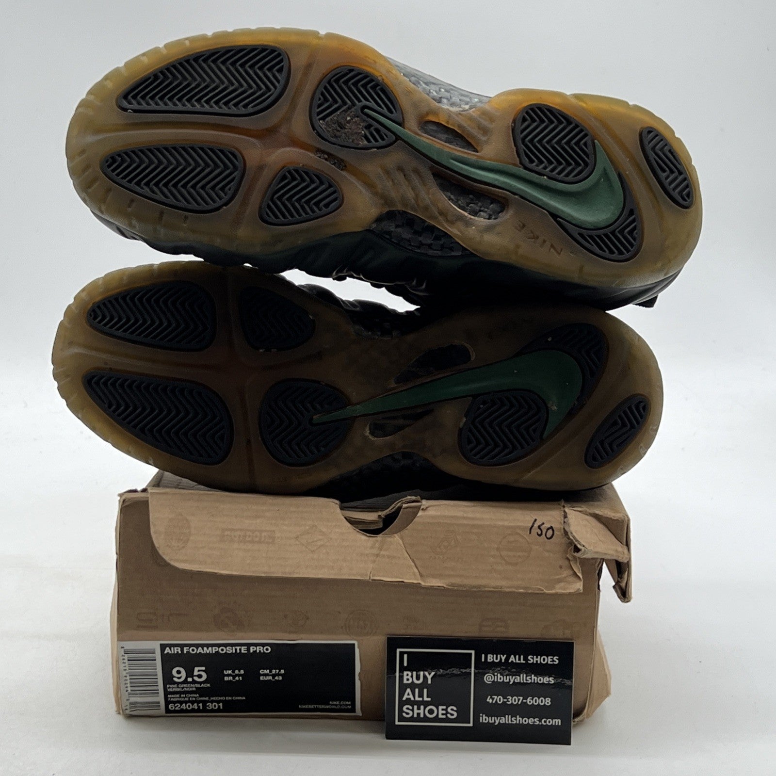Size 9.5 - Nike Air Foamposite Pro Pine Green (624041-301)