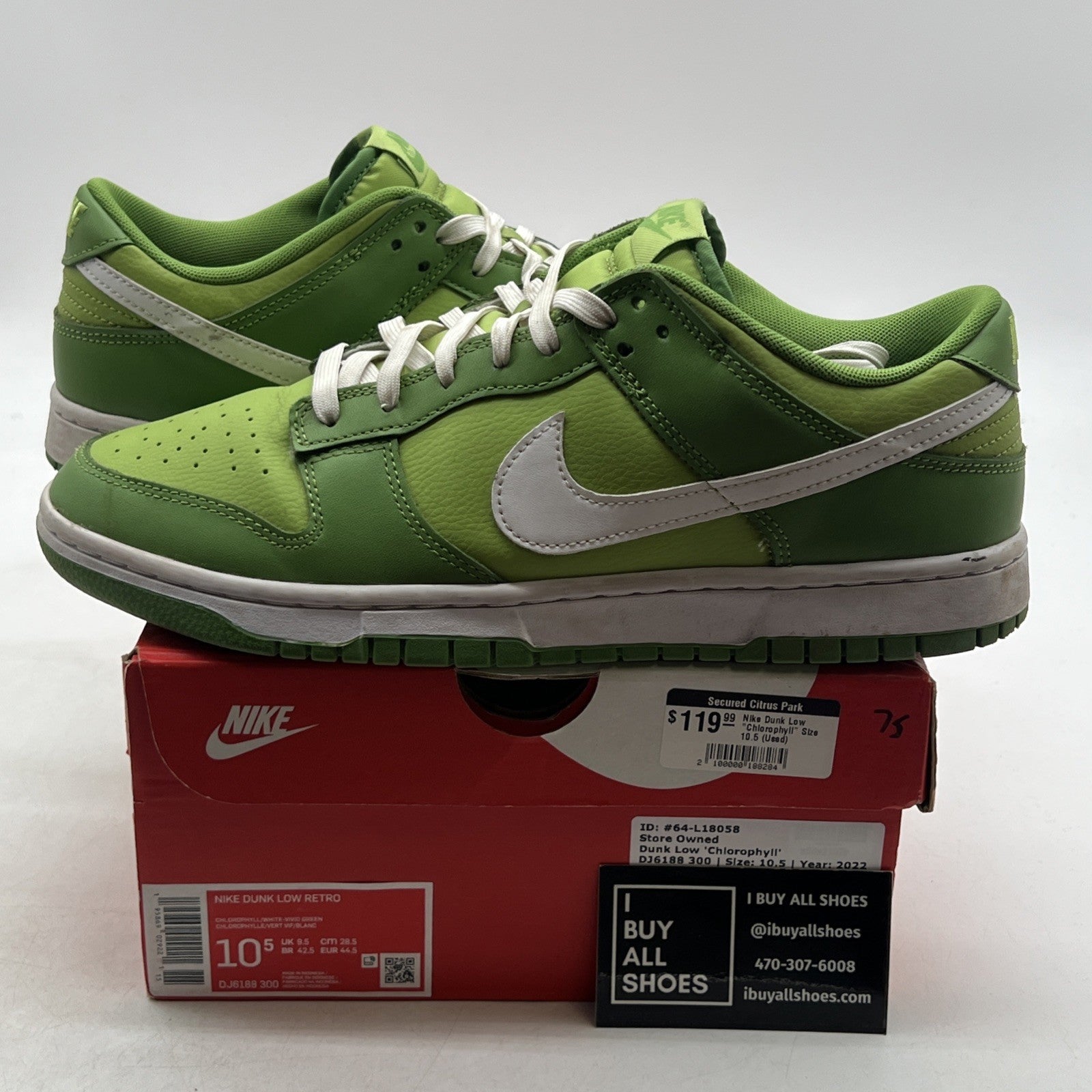 Size 10.5 - Nike Dunk Low Chlorophyll (DJ6188-300)