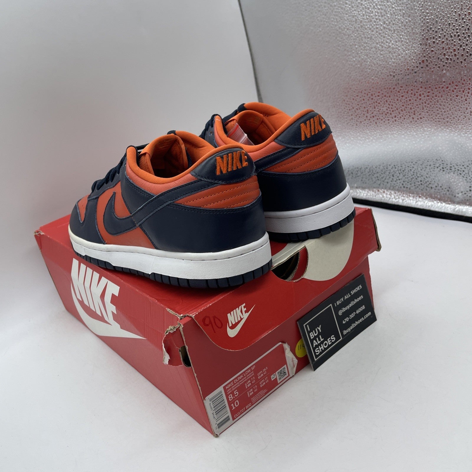 Size 8.5 - Nike Dunk SP Low Champ Colors Orange Blue Leather (CU1727-800)