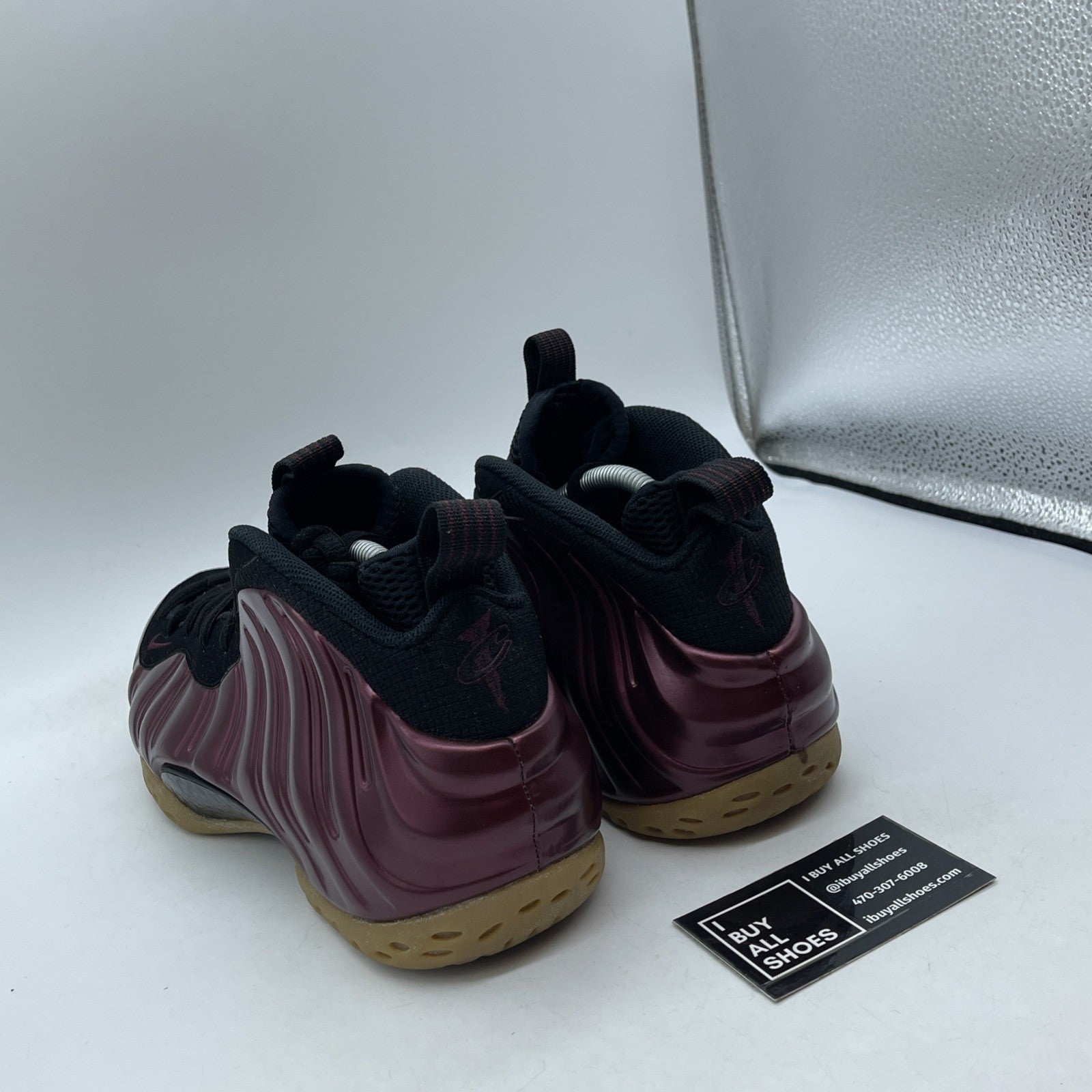 Size 9.5 - Nike Air Foamposite One Night Maroon Black Suede (314996-601)