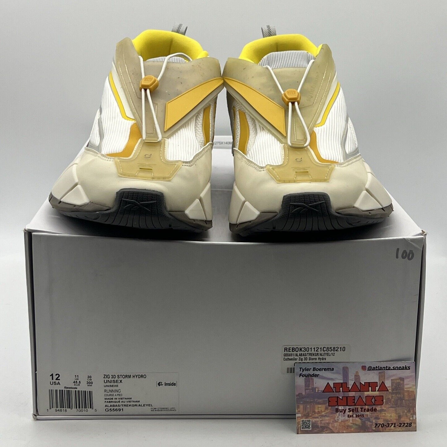 Size 12 - Reebok Cottweiler x Zig 3D Storm Hydro Alabaster Yellow Brown G55691