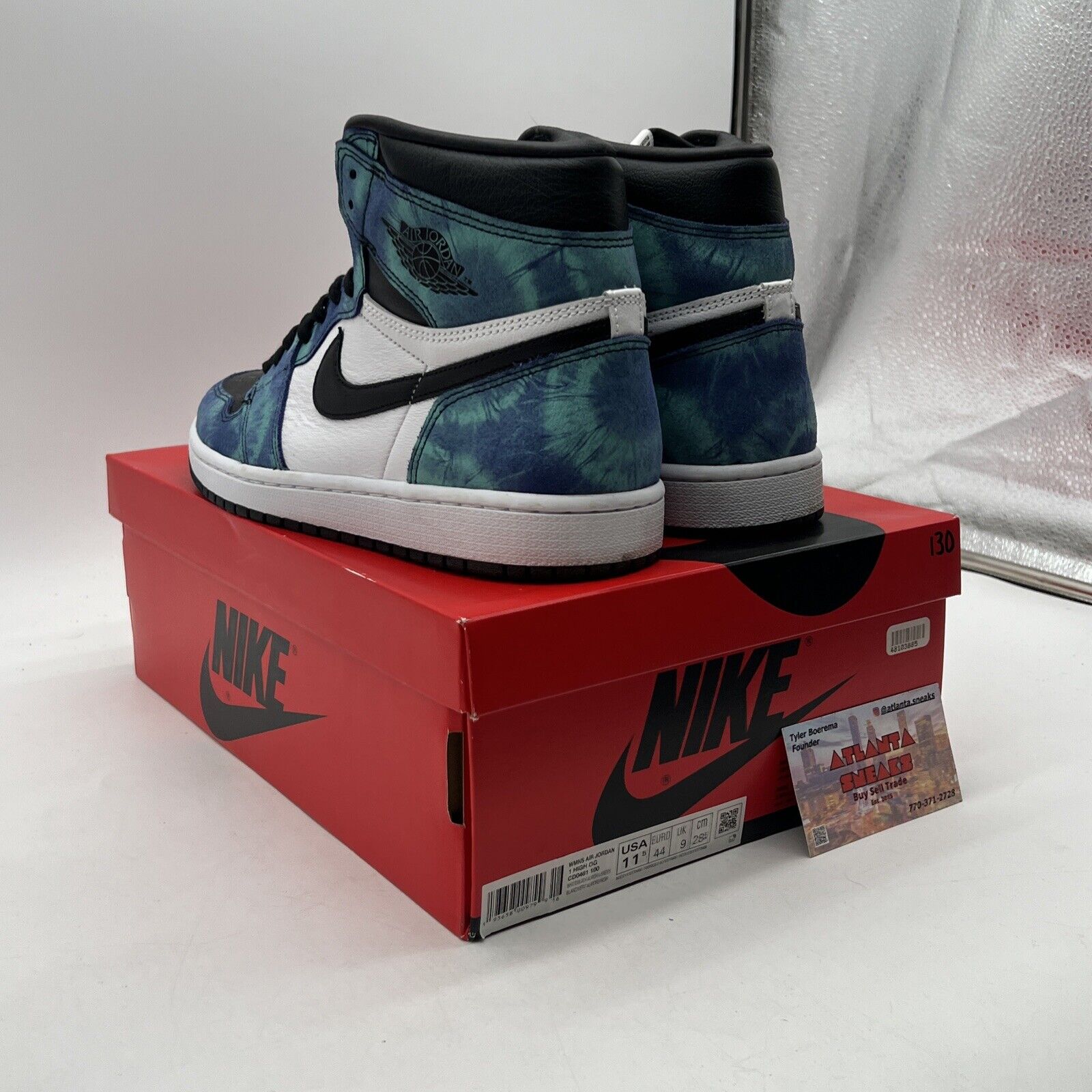 Size 11.5 - Air Jordan 1 Retro OG High Tie-Dye W Black White (CD0461-100)