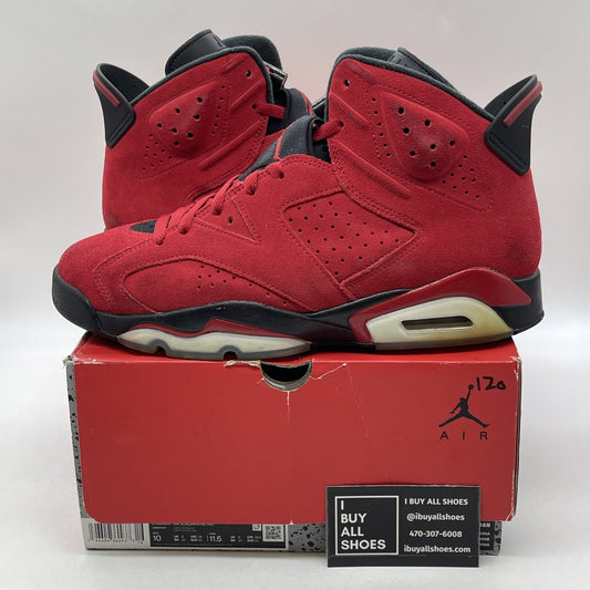 Size 10 - Air Jordan 6 Retro Toro Bravo Red Black Suede (CT8529-600)