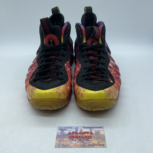 Size 10.5 - Nike Air Foamposite Pro Prm Area 72 Yellow Purple Red (616750-600)