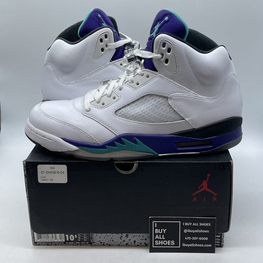 Size 10.5 - Jordan 5 Retro Grape 2013 White Purple Leather (136027-108)