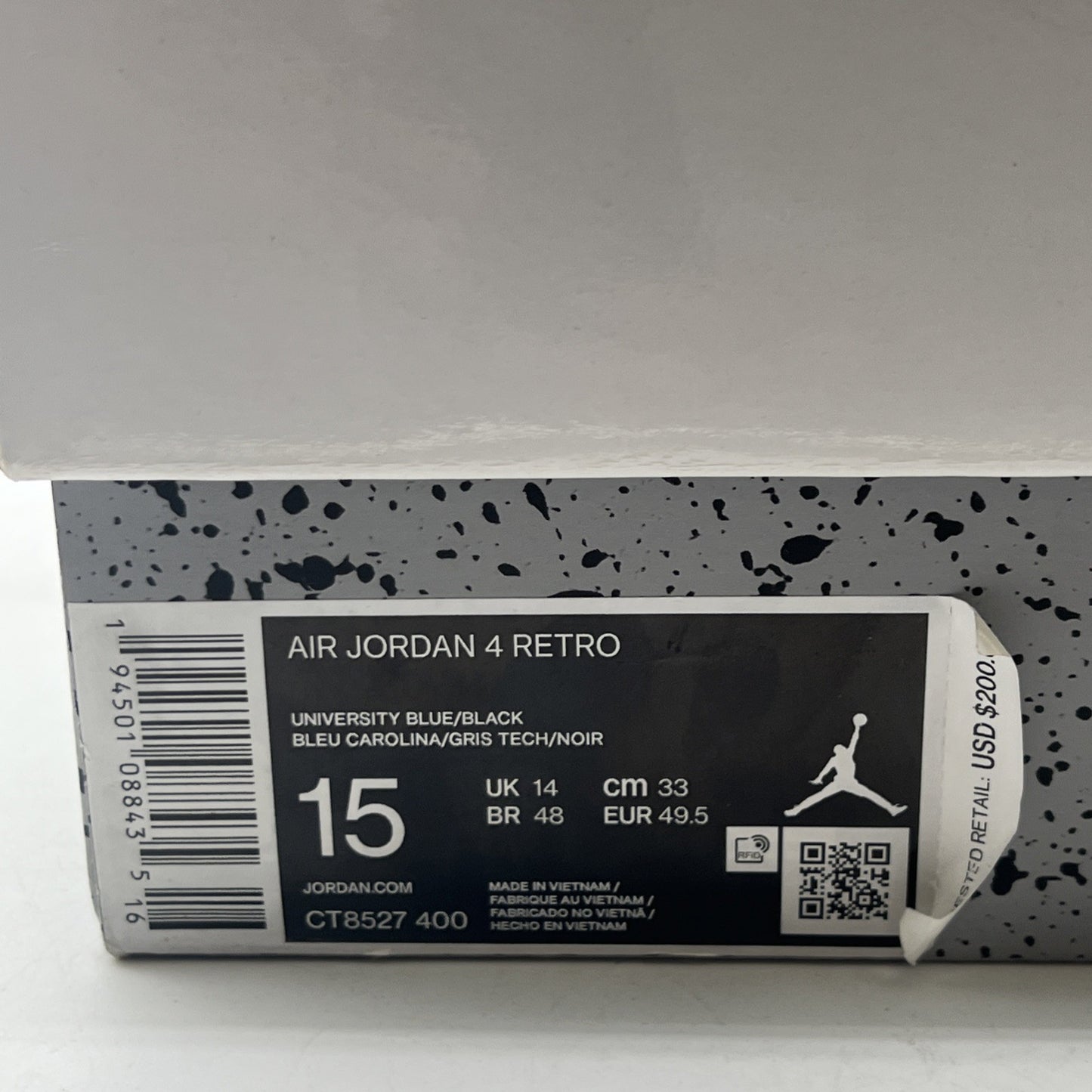 Size 15 - Air Jordan 4 Retro Mid University Blue (CT8527-400)