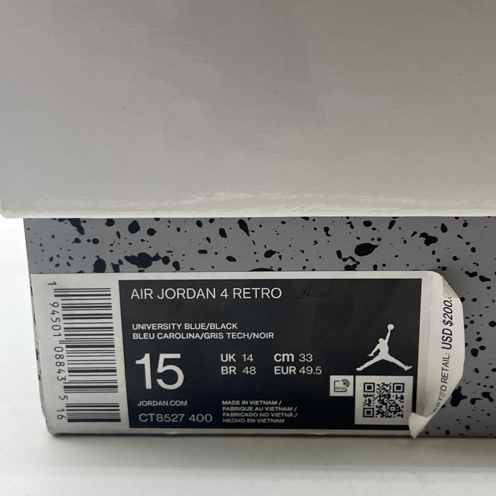 Size 15 - Air Jordan 4 Retro Mid University Blue (CT8527-400)
