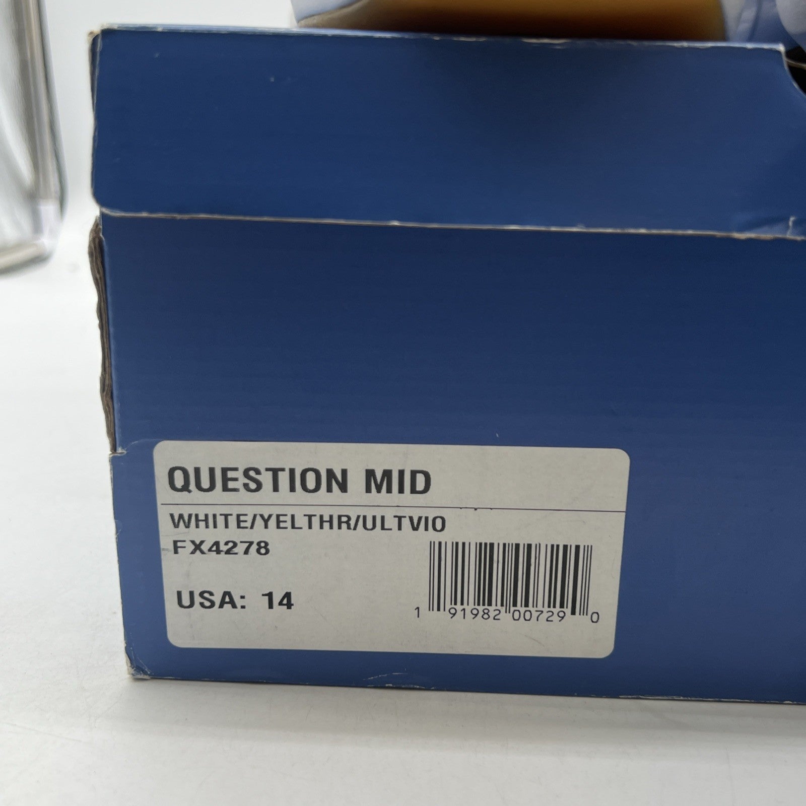 Size 14 - Reebok Question Mid Yellow Toe (FX4278)