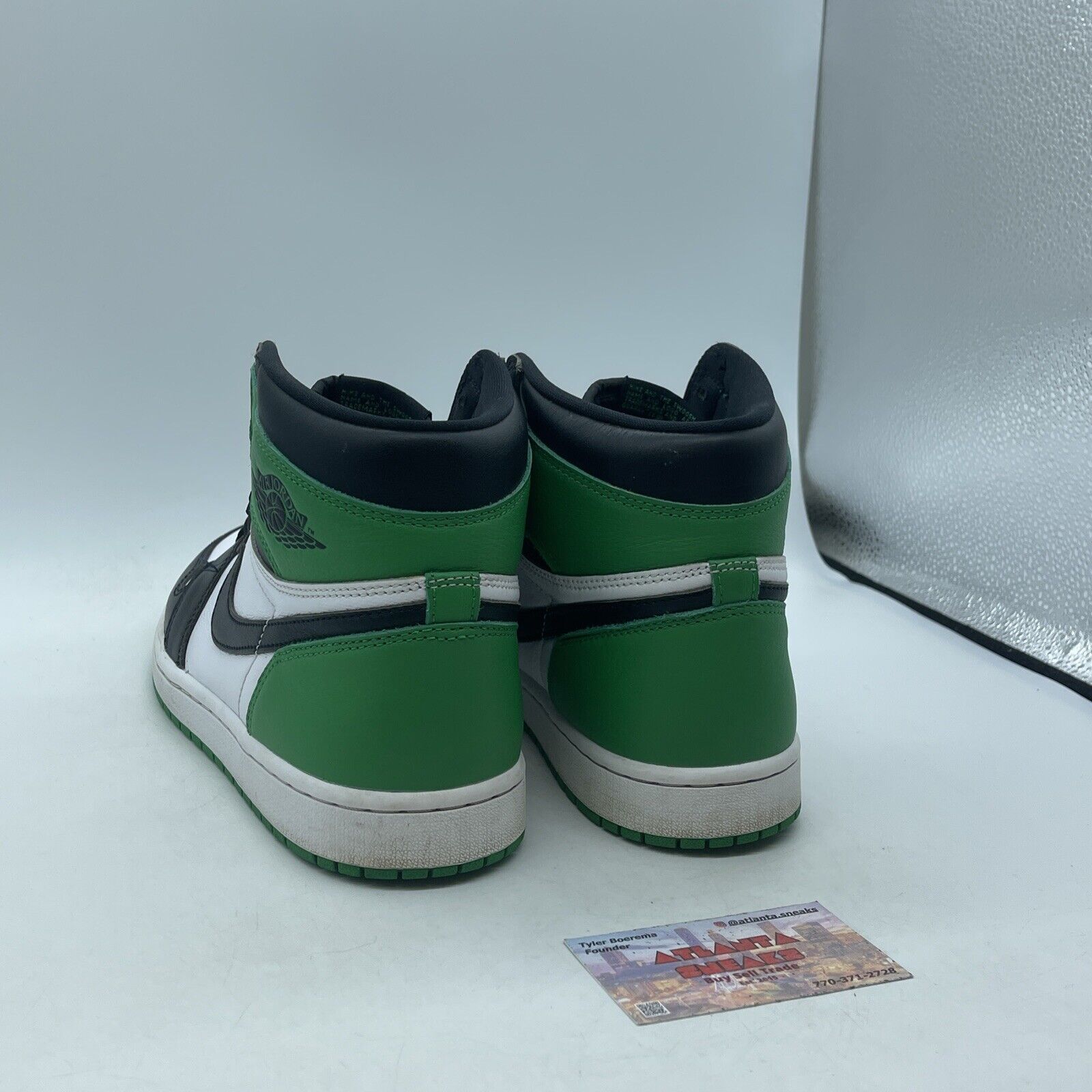 Size 10 - Air Jordan 1 Retro OG High Lucky Green Black White Leather (DZ5485-031