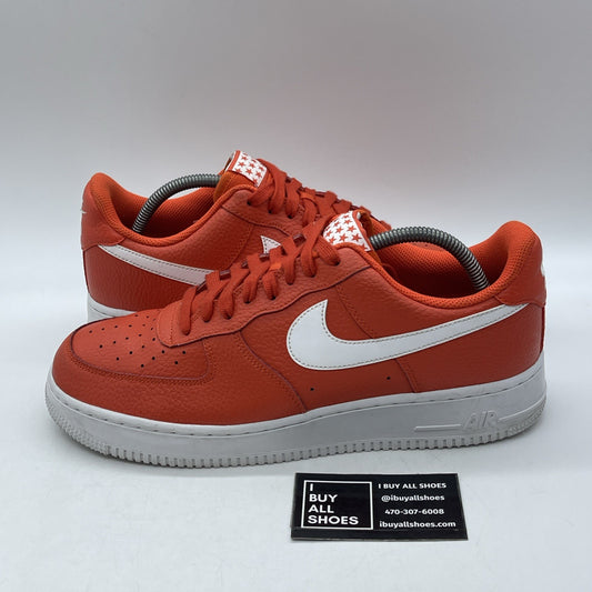 Size 10 - Nike Air Force 1 '07 Low Team Orange (AA4083-800)