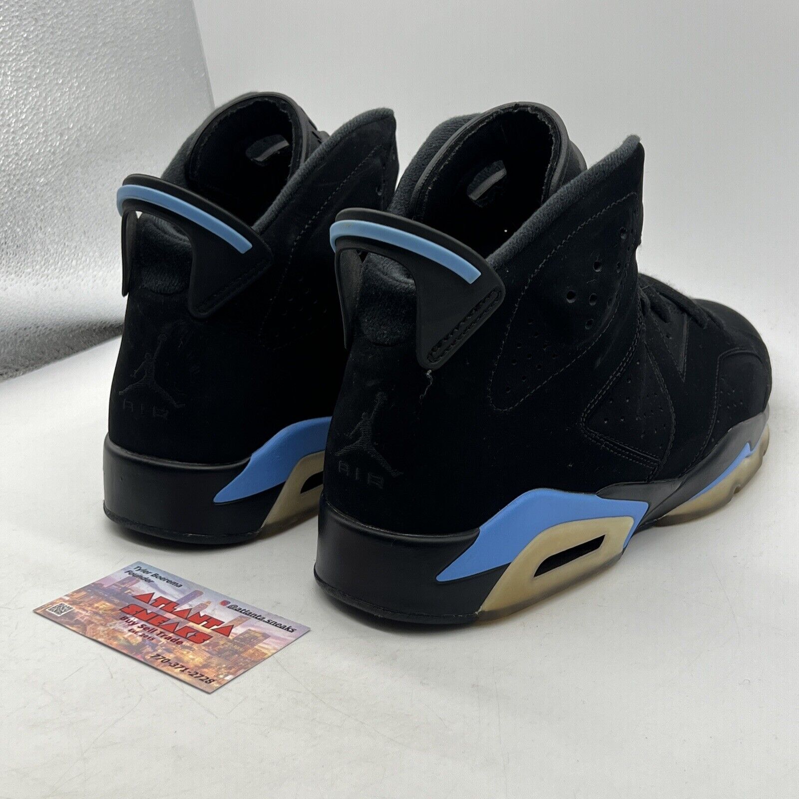 Size 11.5 - Air Jordan 6 Retro UNC Black Suede (384664-006)