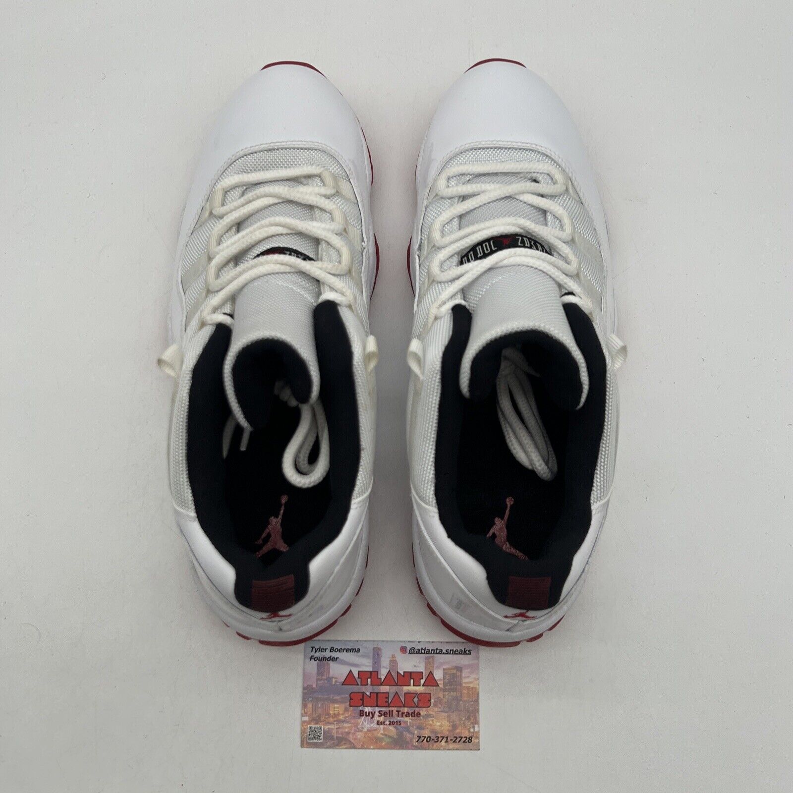 Size 11.5 - Air Jordan 11 Retro Low Cherry Bottom White Leather Red (528895-101)